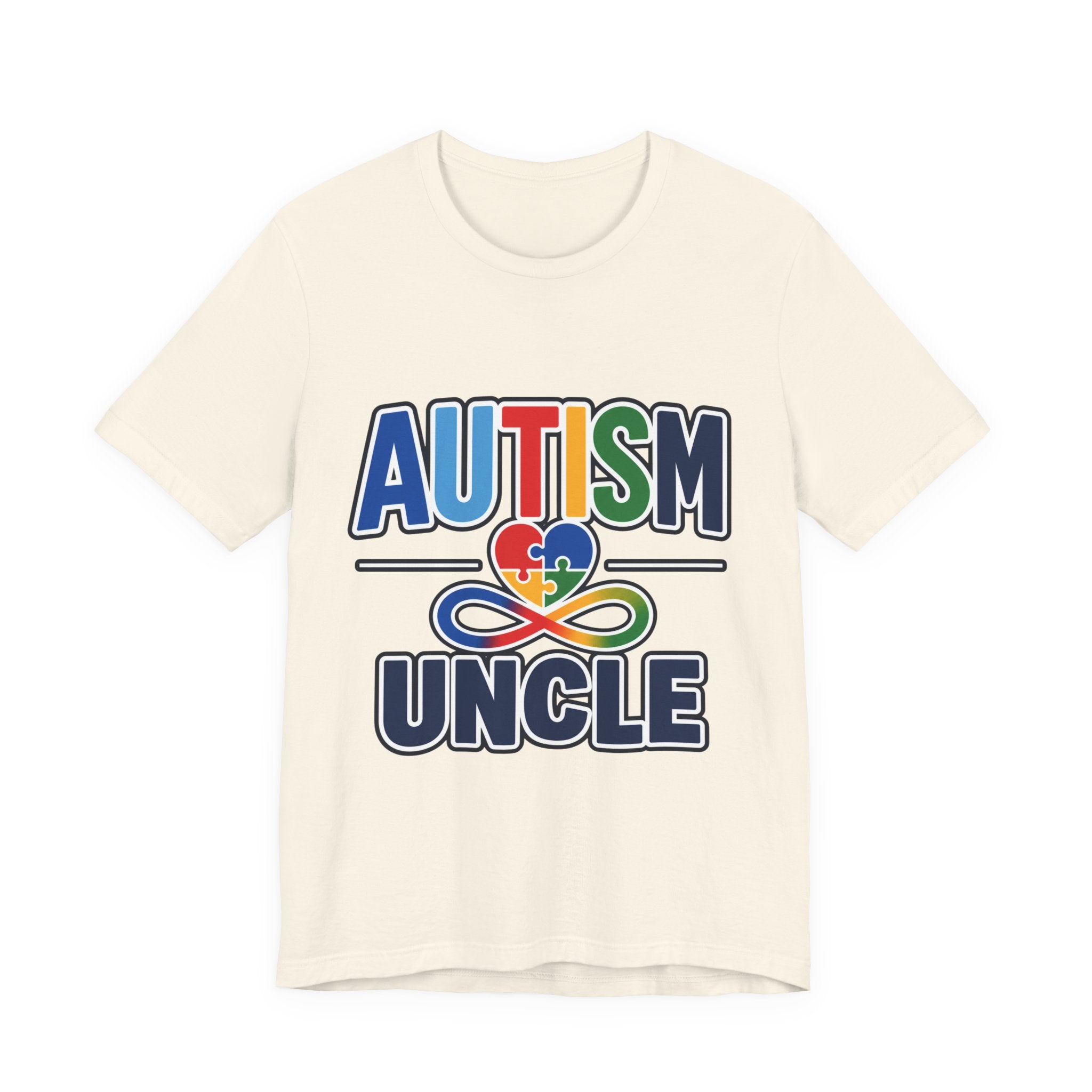 Autism Uncle Shirt | Proud Autism Uncle T-Shirt | Colorful Puzzle Ribbon Infinity Design | Autism Awareness & Acceptance Gift | Special Needs Family Apparel