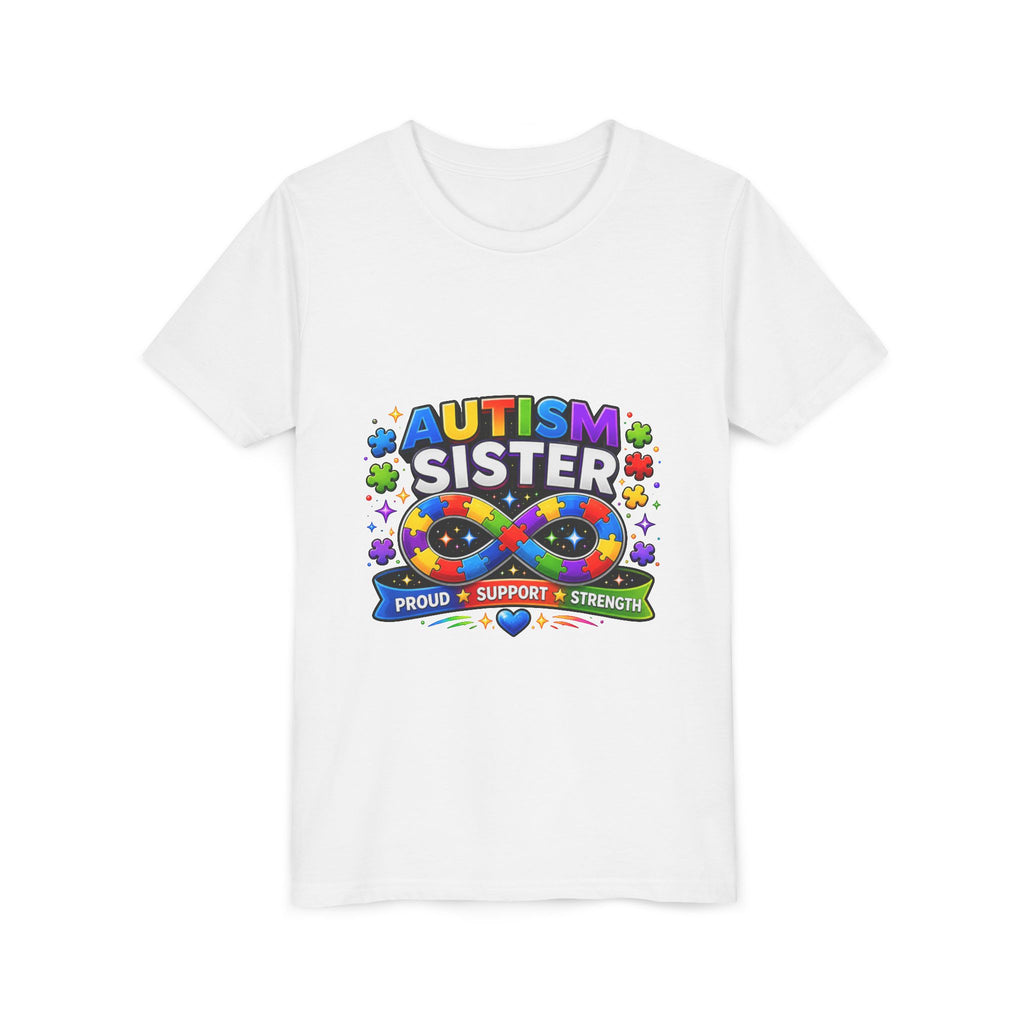 Autism Sister Shirt | Autism Sibling Tee | Infinity Puzzle Shirt | Proud Support Strength | Autism Acceptance Gift for Sister