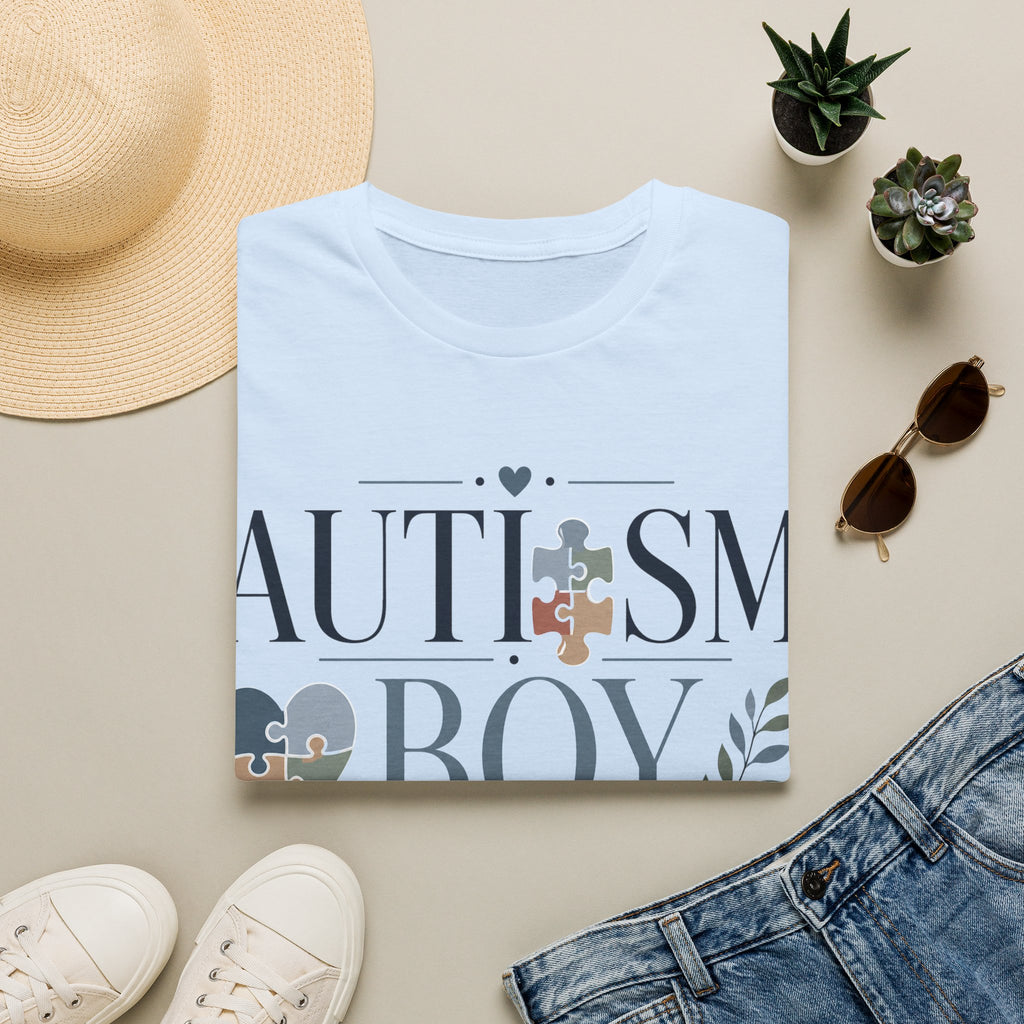 Autism Boy Mom Shirt | Proud Autism Mom T-Shirt | Puzzle Heart Infinity Design | Autism Awareness & Acceptance Gift | Special Needs Mom Apparel