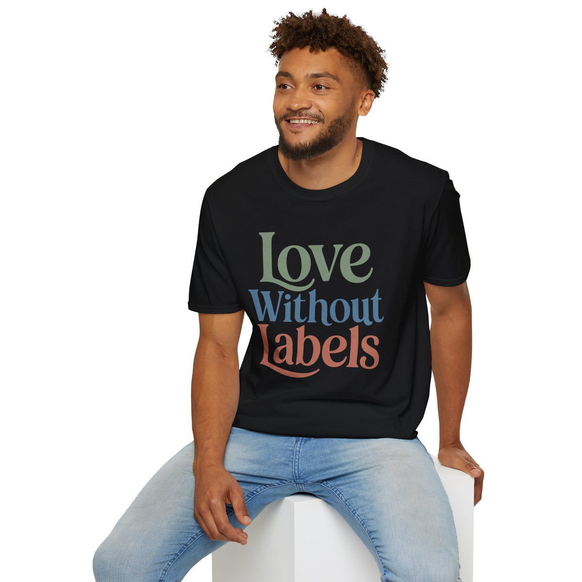 Love Without Labels T-Shirt, Inclusive Typography Tee, Autism Acceptance Shirt, Disability Inclusion Gift, Special Education Teacher Tee