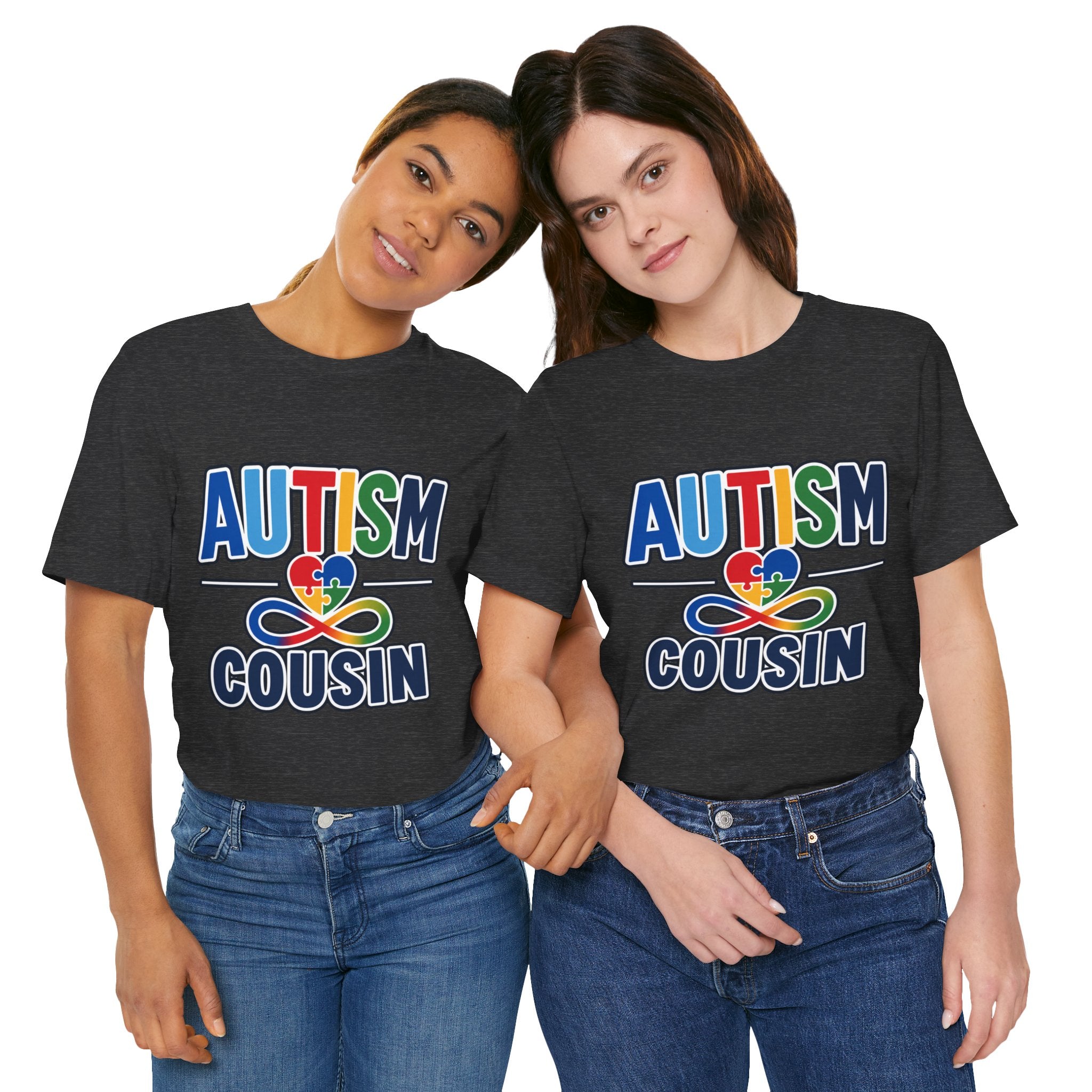 Autism Cousin Shirt | Proud Autism Cousin T-Shirt | Puzzle Heart Infinity Design | Autism Awareness & Acceptance Gift | Special Needs Family Apparel Tee