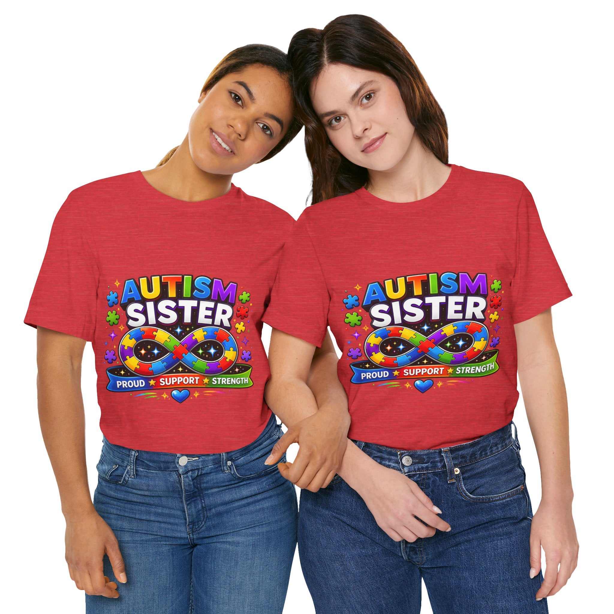 Autism Sister Tee | Puzzle Infinity Support Strength Shirt