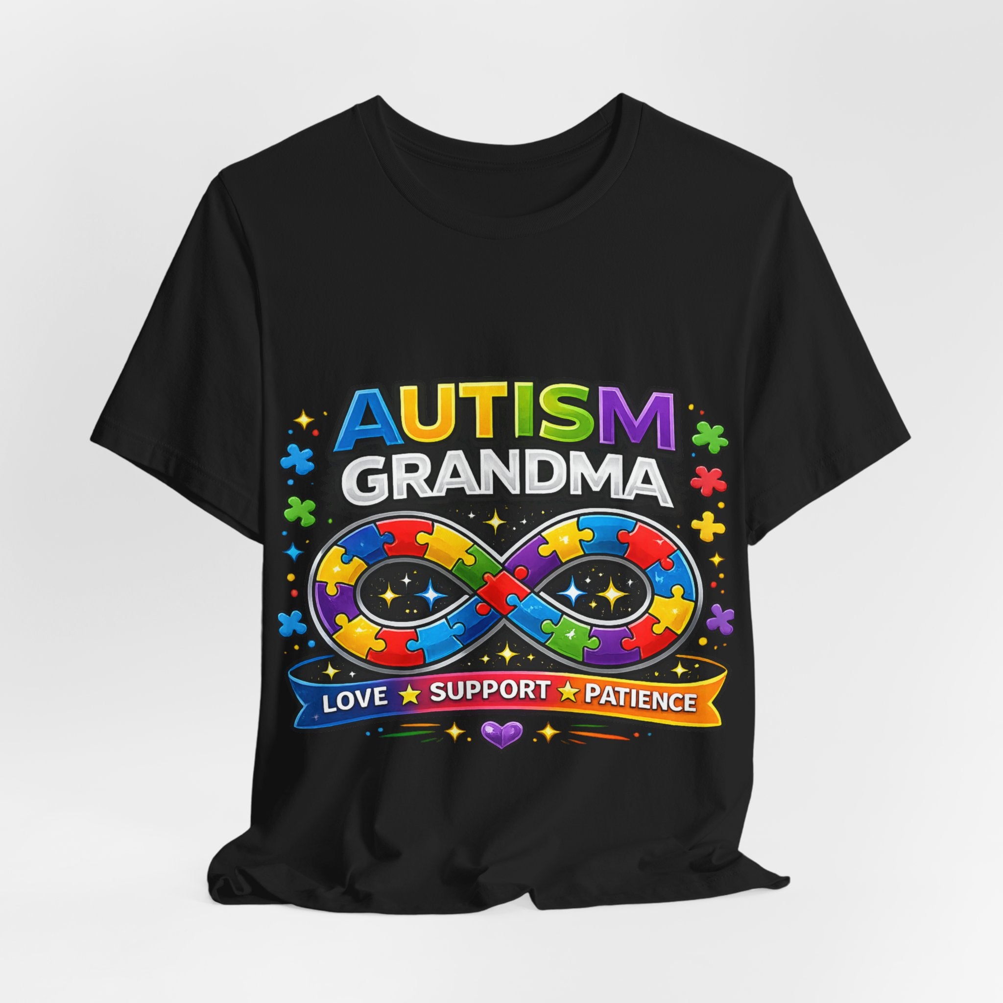 Autism Grandma Shirt | Proud Autism Grandma Tee | Infinity Puzzle Ribbon T-Shirt | Love Support Patience Gift | Autism Awareness Apparel