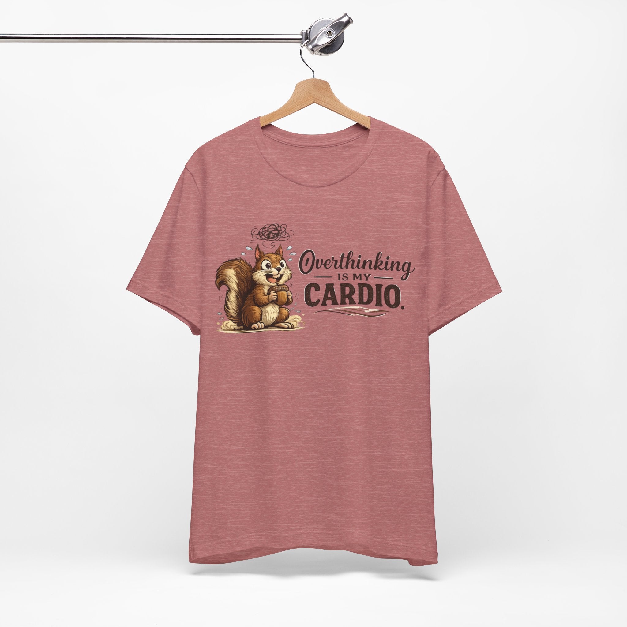 Overthinking Is My Cardio Shirt Funny Anxiety T Shirt ADHD Overthinking Tee Squirrel Graphic Mental Health Gift Neurodivergent Apparel