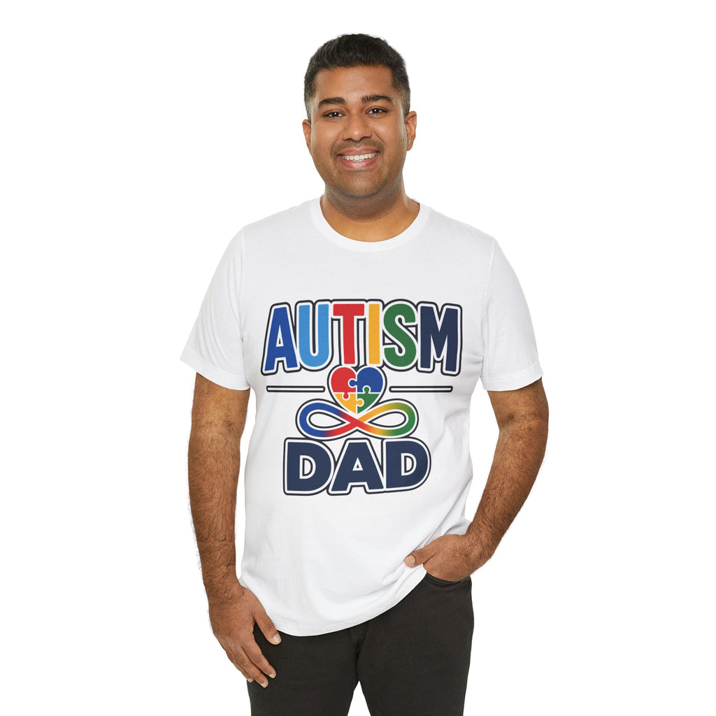 Autism Dad Heart Puzzle Infinity Shirt, Autism Awareness T-Shirt, Autism Acceptance Dad Gift, Neurodiversity Family Apparel