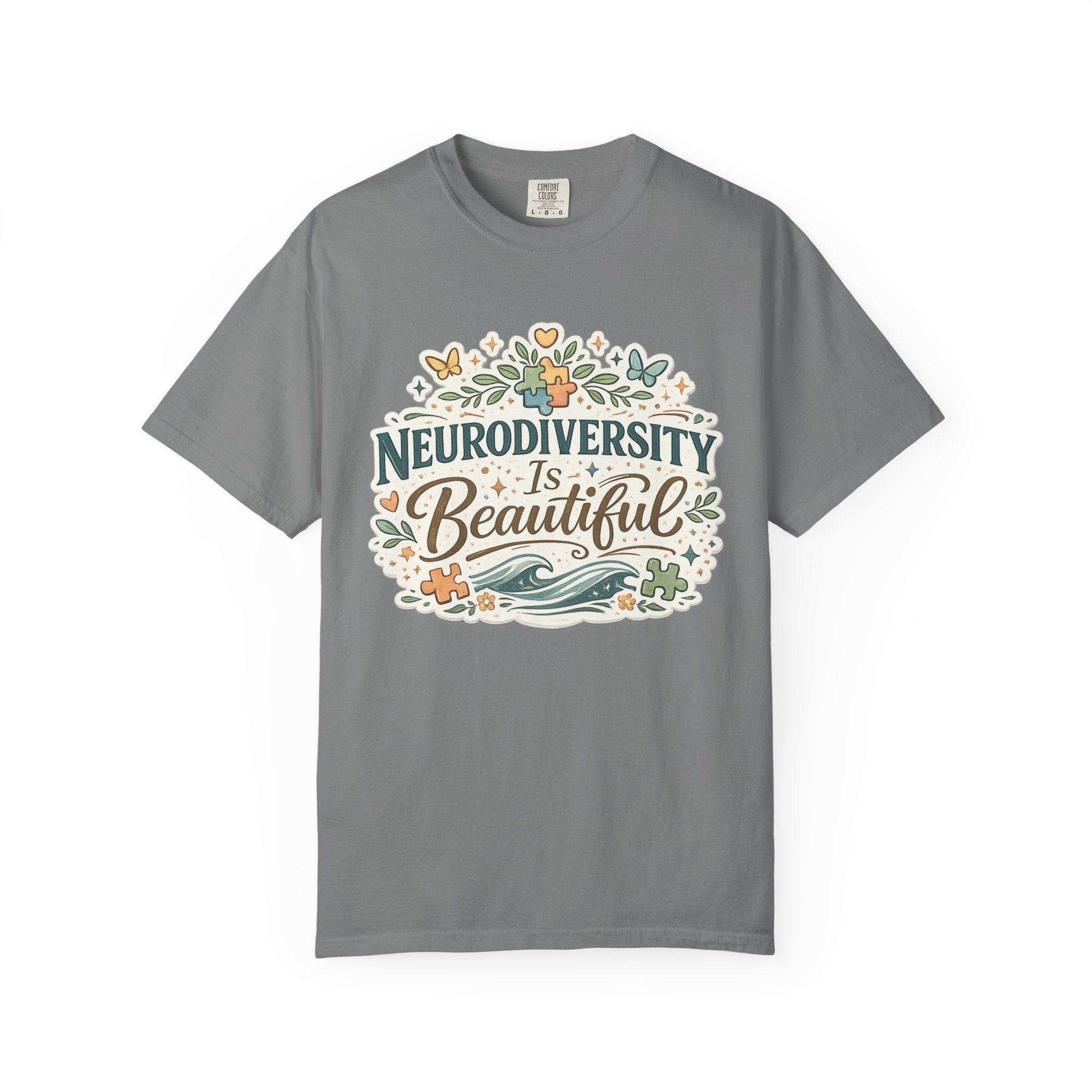 Neurodiversity Is Beautiful T-shirt | Floral Wave Awareness Tee
