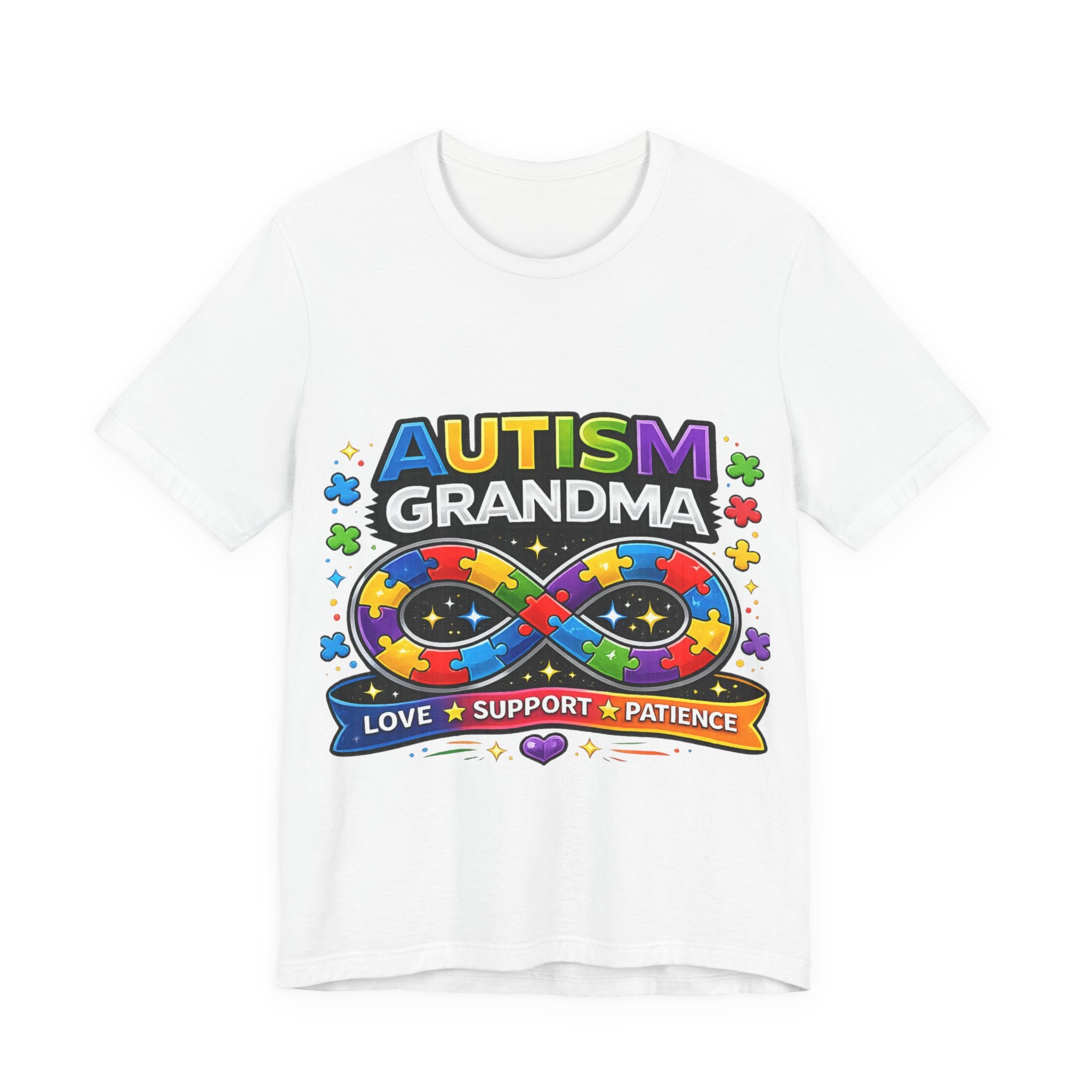 Autism Grandma Shirt | Proud Autism Grandma Tee | Infinity Puzzle Ribbon T-Shirt | Love Support Patience Gift | Autism Awareness Apparel