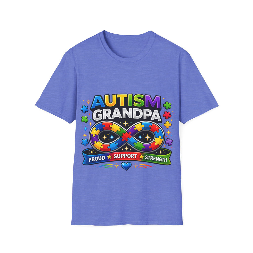 Autism Grandpa Shirt | Proud Autism Grandpa Tee | Puzzle Ribbon Infinity T-Shirt | Autism Awareness Gift for Grandpa