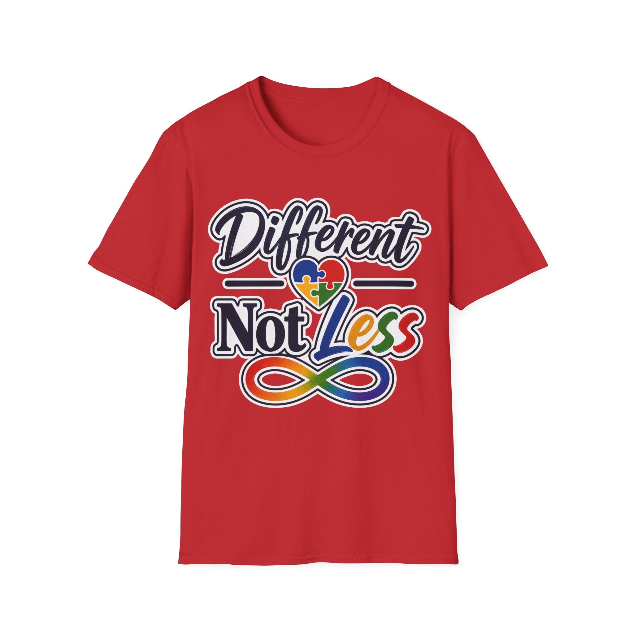 Different Not Less T-Shirt | Autism Awareness Puzzle Heart & Infinity Shirt