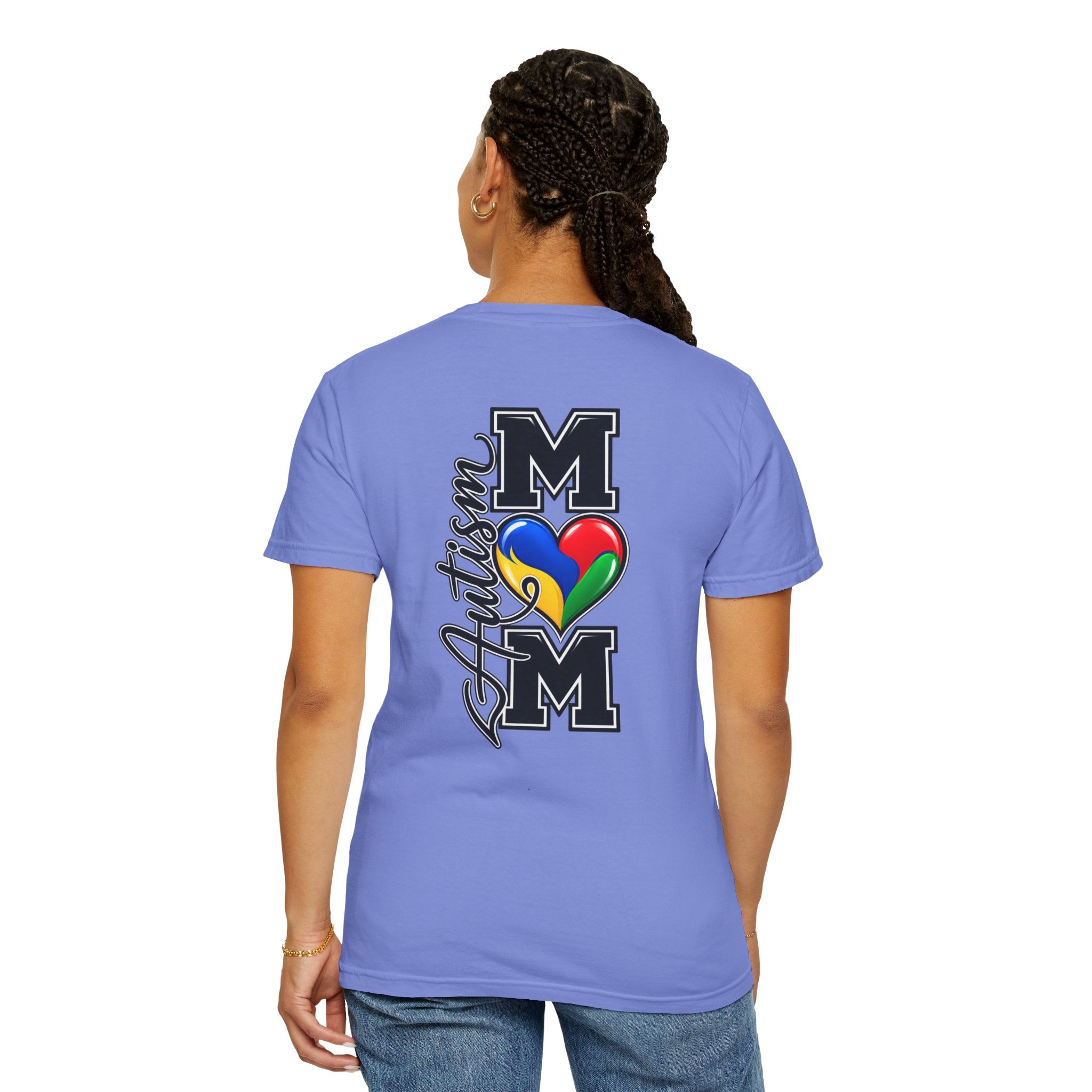 Autism Mom T-Shirt, Letter M Puzzle Heart Shirt, Autism Awareness Mom Tee, Autism Acceptance Gift, Neurodiversity Family Apparel