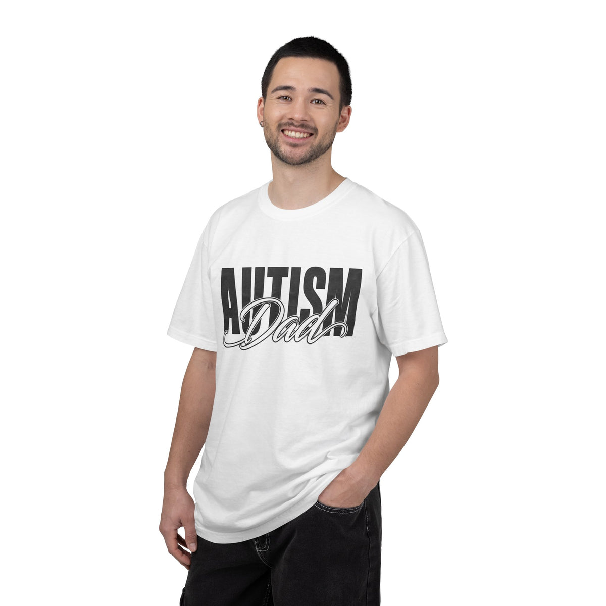 Autism Dad Shirt Autism Dad T Shirt Proud Autism Father Rainbow Block Letter Tee Autism Awareness Autism Acceptance Gift for Dad