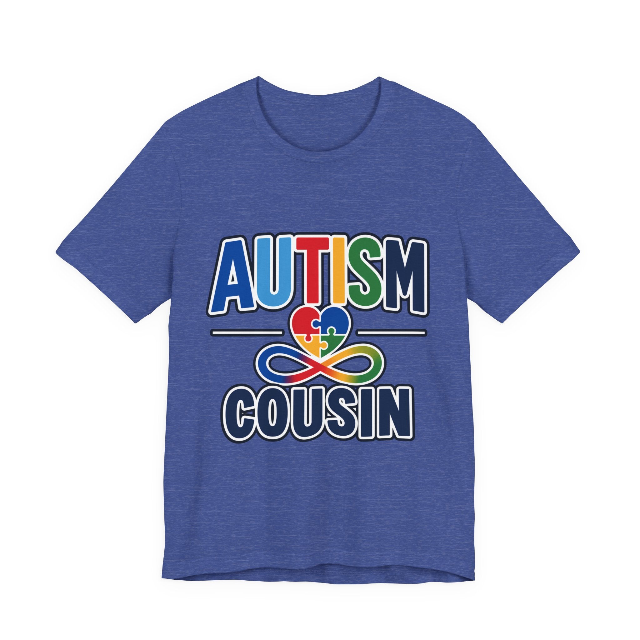 Autism Cousin Shirt | Proud Autism Cousin T-Shirt | Puzzle Heart Infinity Design | Autism Awareness & Acceptance Gift | Special Needs Family Apparel Tee