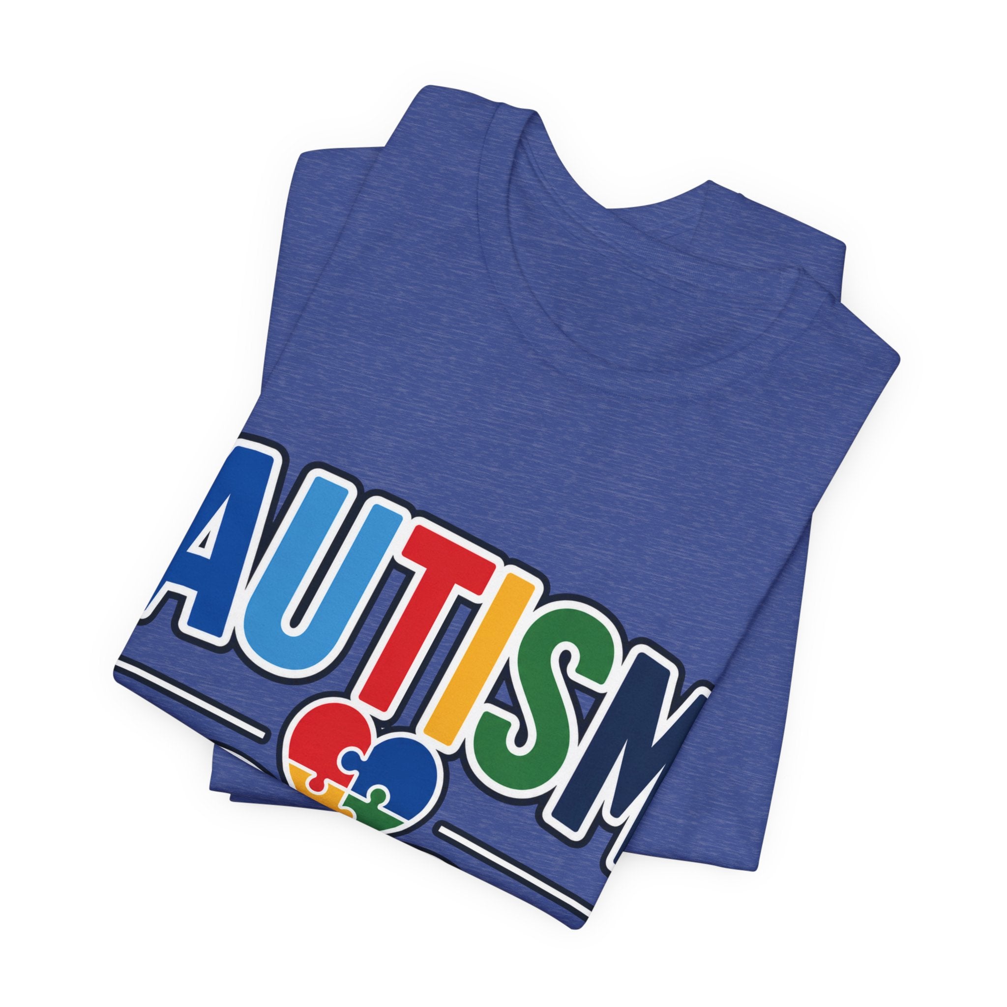 Autism Dad Shirt | Proud Autism Father T-Shirt | Colorful Puzzle Heart Infinity Design | Autism Awareness Gift for Dad | Autism Acceptance Tee