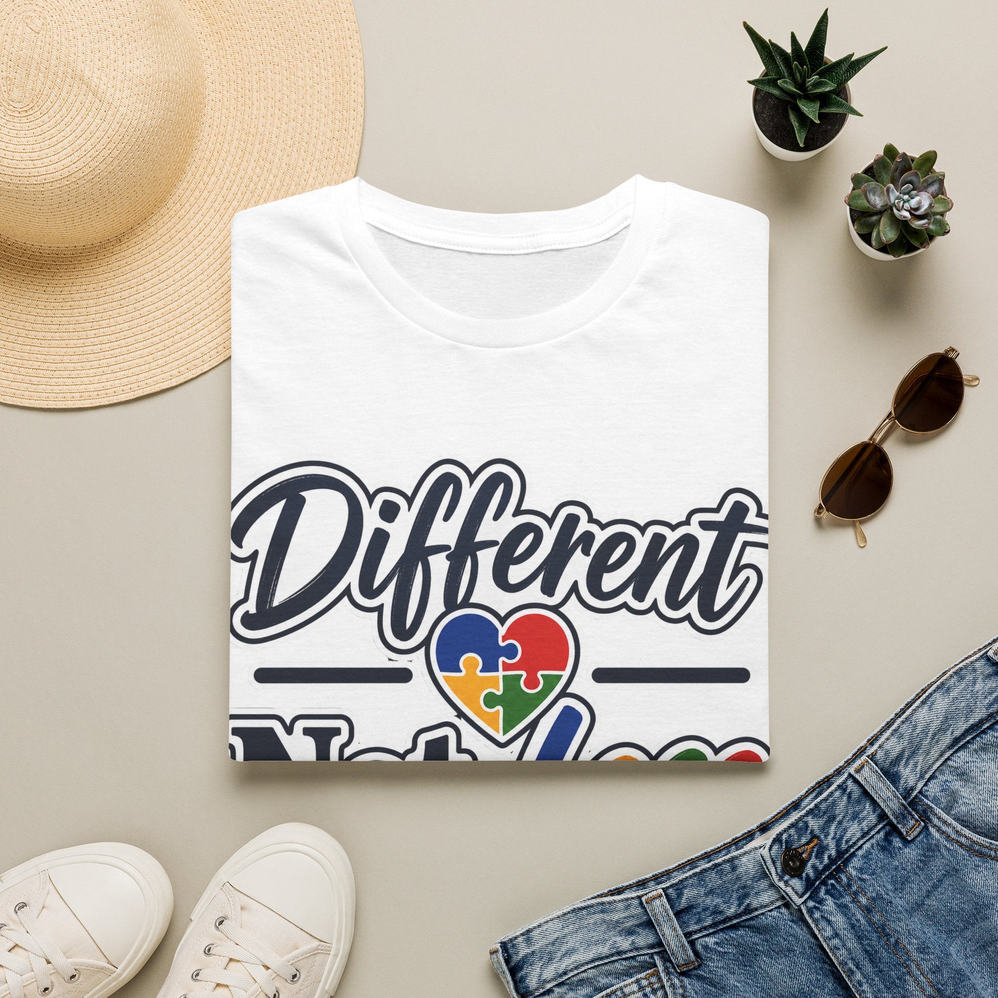 Different Not Less T-Shirt | Autism Awareness Puzzle Heart & Infinity Shirt