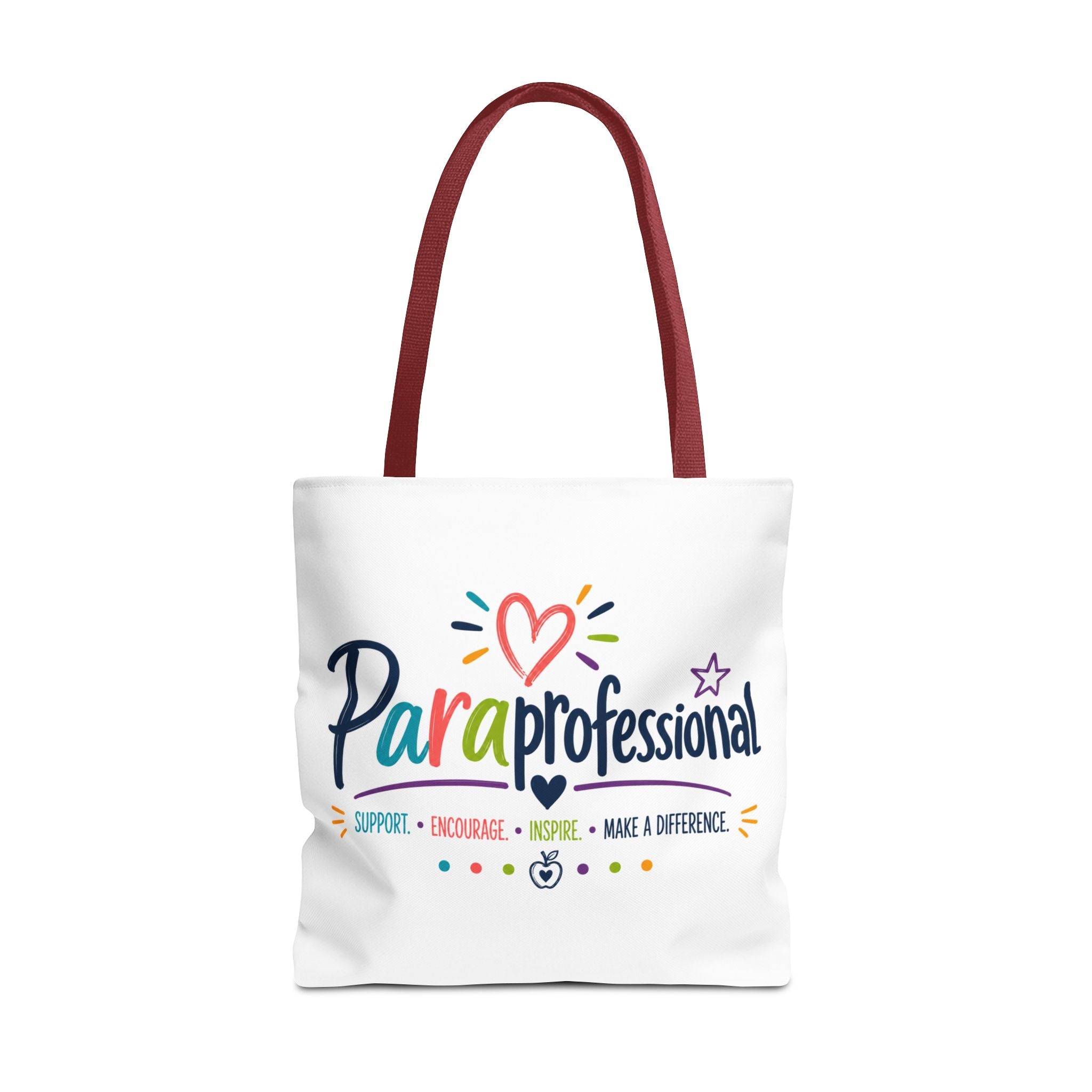 Paraprofessional Heart Logo Tote Bag | School Staff Appreciation
