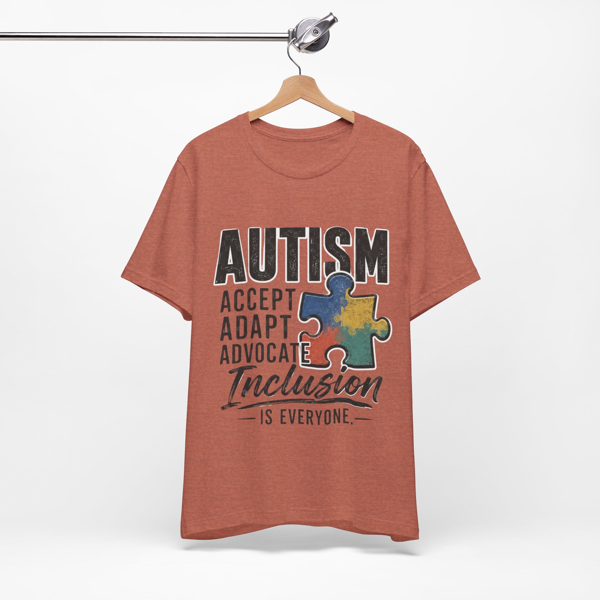 Autism Acceptance Shirt Inclusion Advocate T Shirt Puzzle Piece Tee Neurodiversity Awareness Special Needs Support Unisex Gift