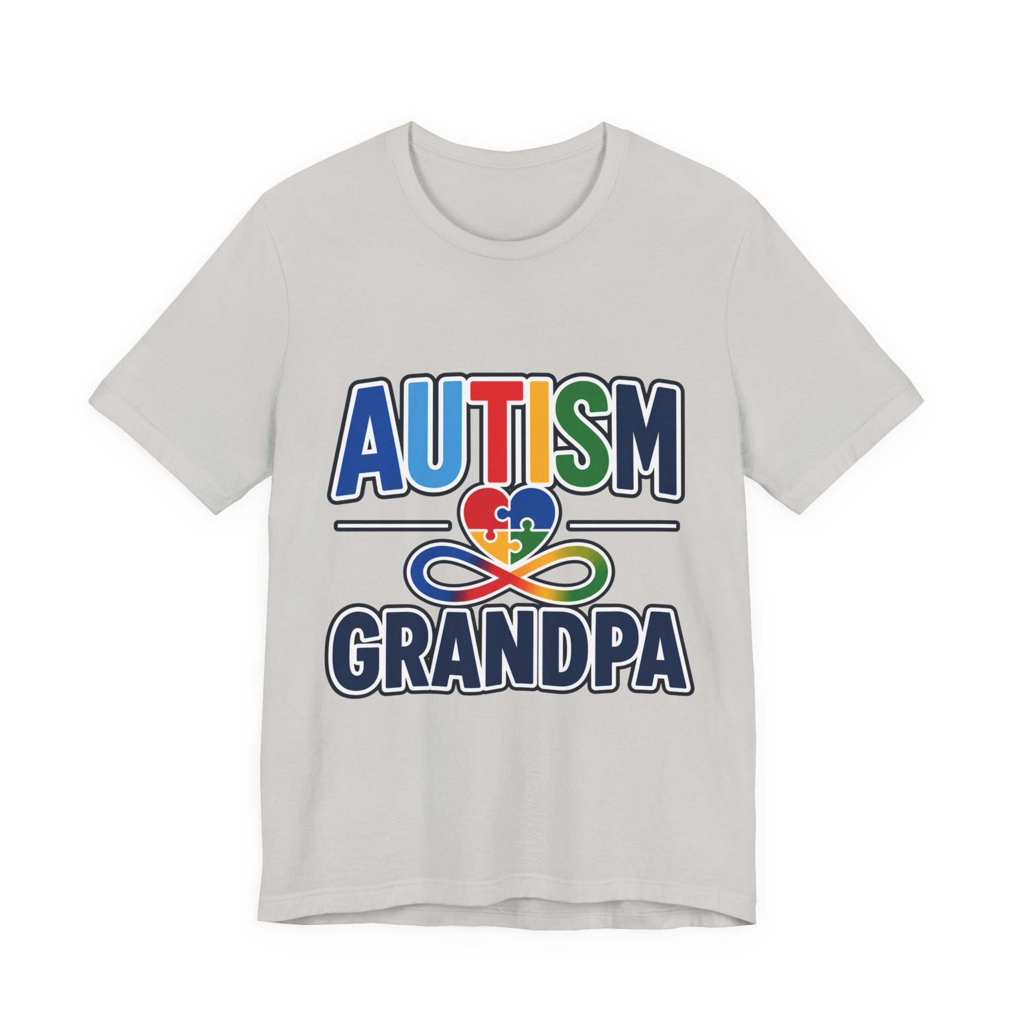 Autism Grandpa Shirt | Puzzle Heart Infinity T-Shirt | Proud Autism Grandpa Tee | Autism Awareness & Acceptance Gift for Grandpa