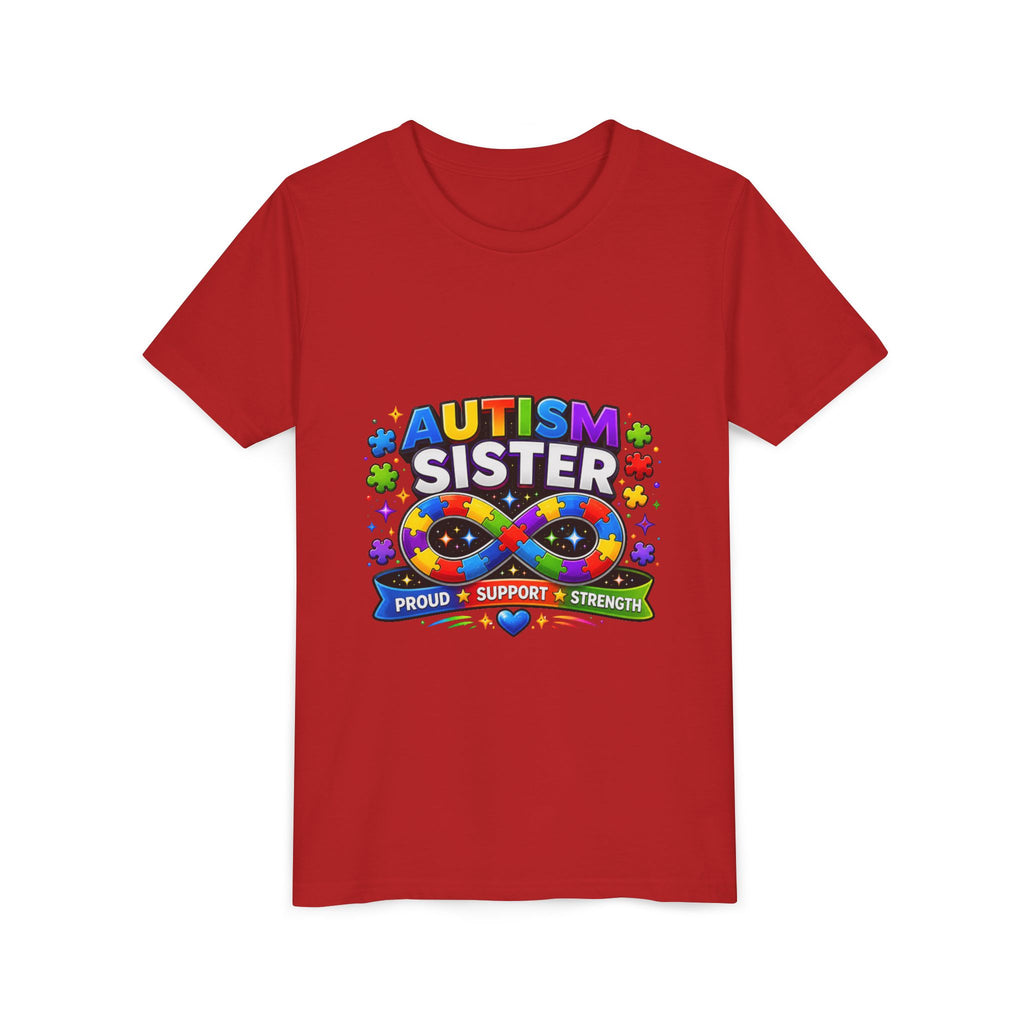 Autism Sister Shirt | Autism Sibling Tee | Infinity Puzzle Shirt | Proud Support Strength | Autism Acceptance Gift for Sister