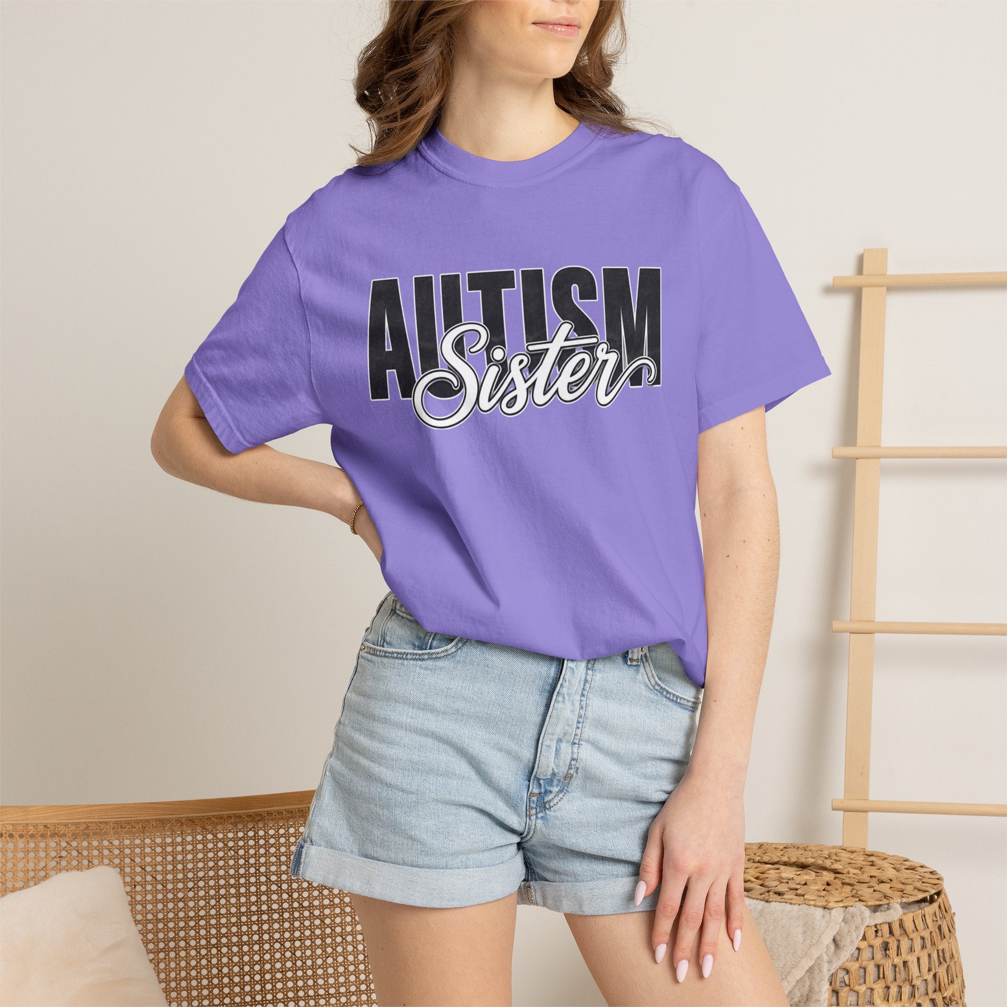 Autism Sister Shirt Proud Autism Sister T Shirt Autism Awareness Autism Acceptance Gift Puzzle Heart Special Needs Sibling Tee