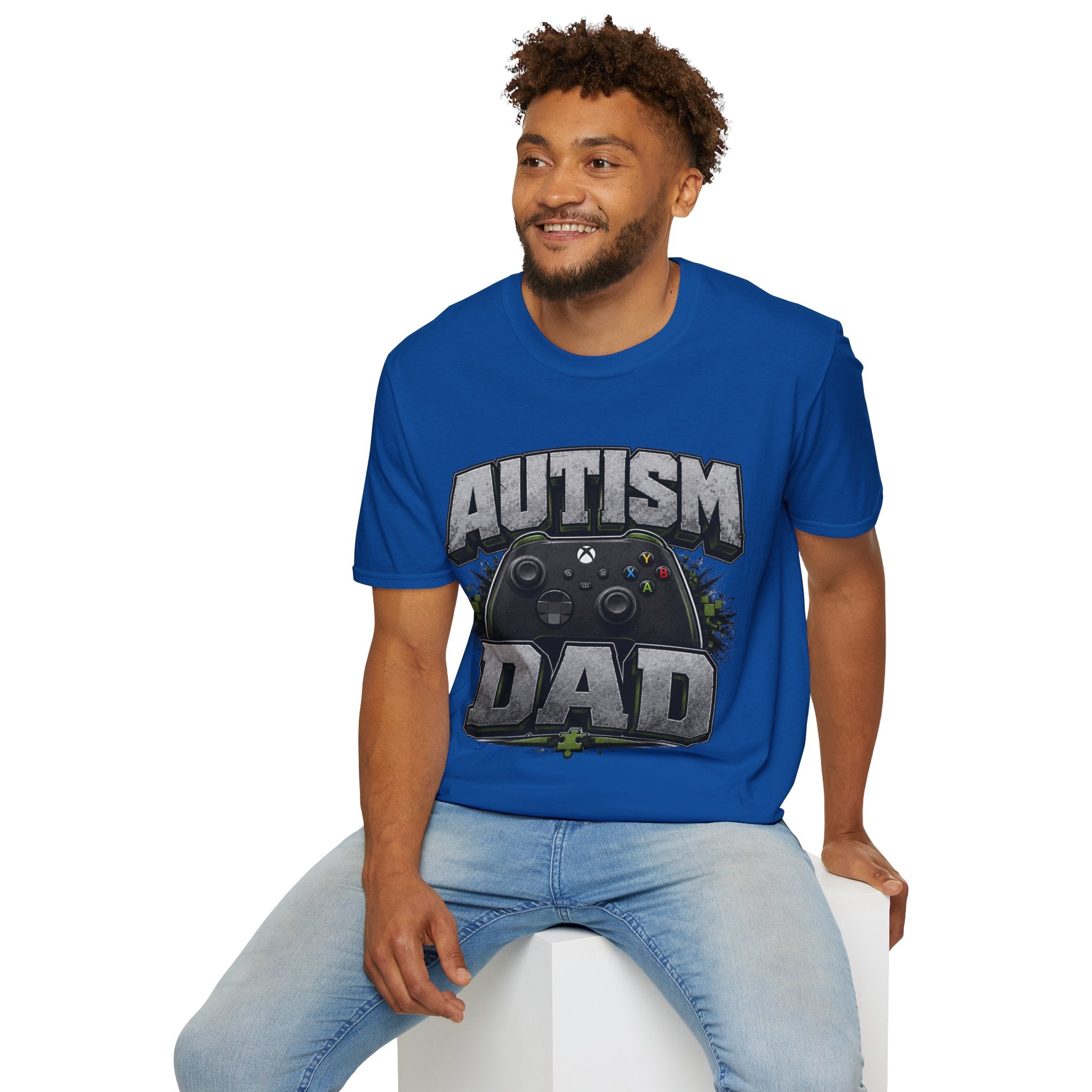 Autism Dad T-Shirt | Video Game Controller Awareness Tee