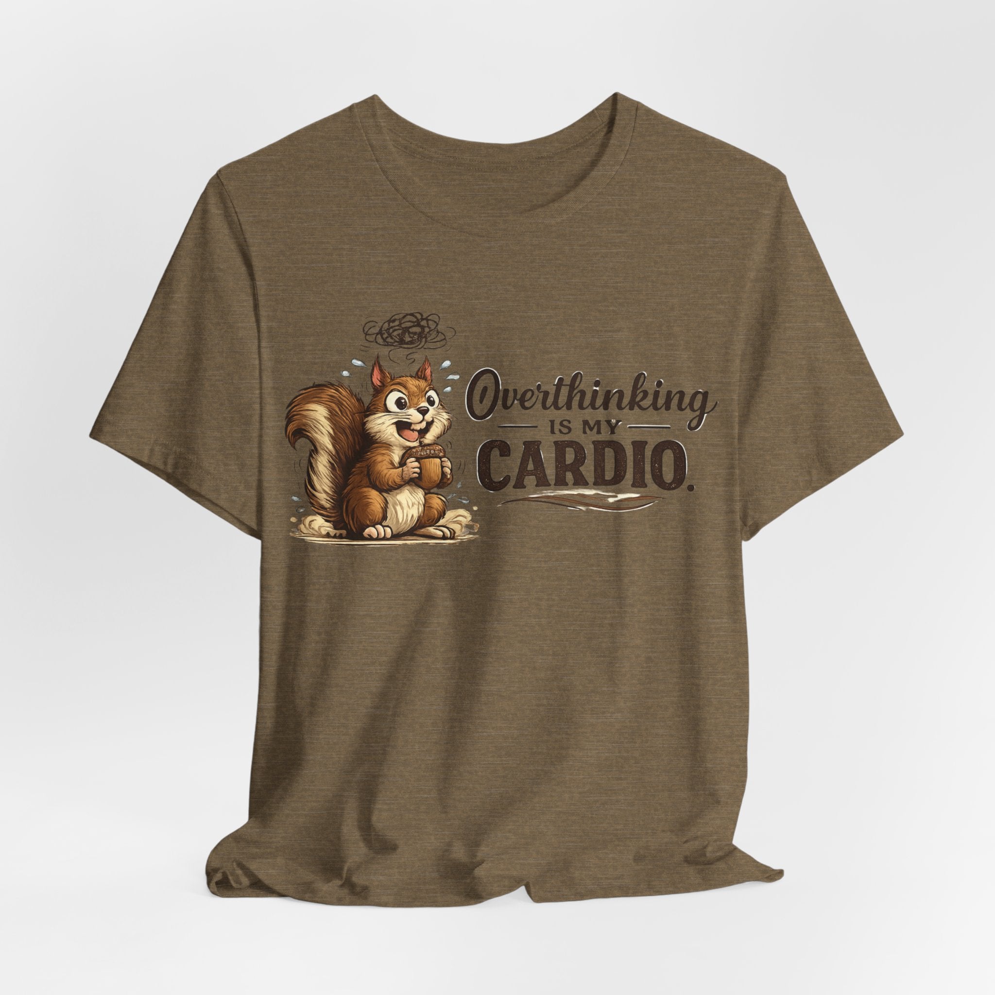 Overthinking Is My Cardio Shirt Funny Anxiety T Shirt ADHD Overthinking Tee Squirrel Graphic Mental Health Gift Neurodivergent Apparel