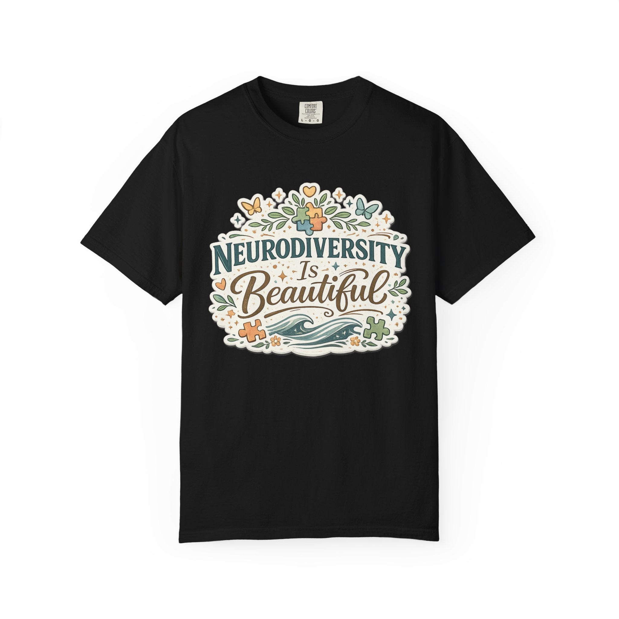 Neurodiversity Is Beautiful T-shirt | Floral Wave Awareness Tee