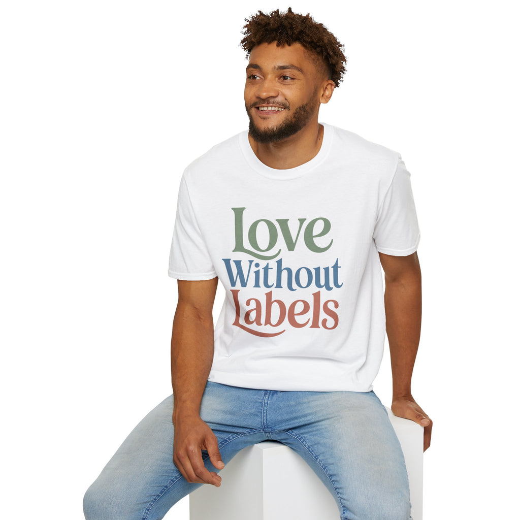 Love Without Labels T-Shirt, Inclusive Typography Tee, Autism Acceptance Shirt, Disability Inclusion Gift, Special Education Teacher Tee