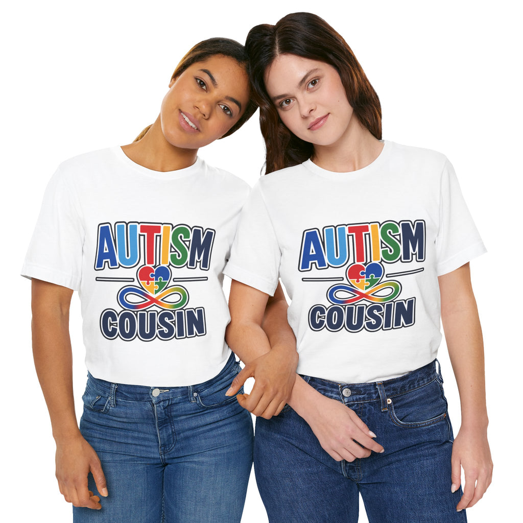 Autism Cousin Shirt | Proud Autism Cousin T-Shirt | Puzzle Heart Infinity Design | Autism Awareness & Acceptance Gift | Special Needs Family Apparel Tee