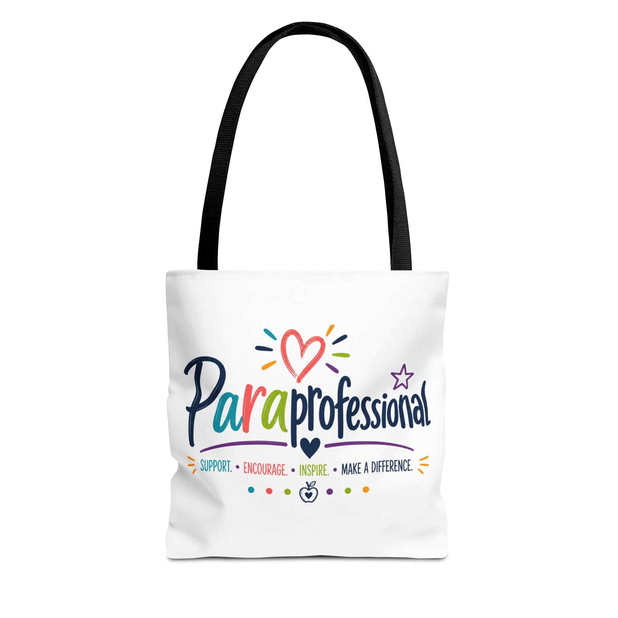 Paraprofessional Heart Logo Tote Bag | School Staff Appreciation