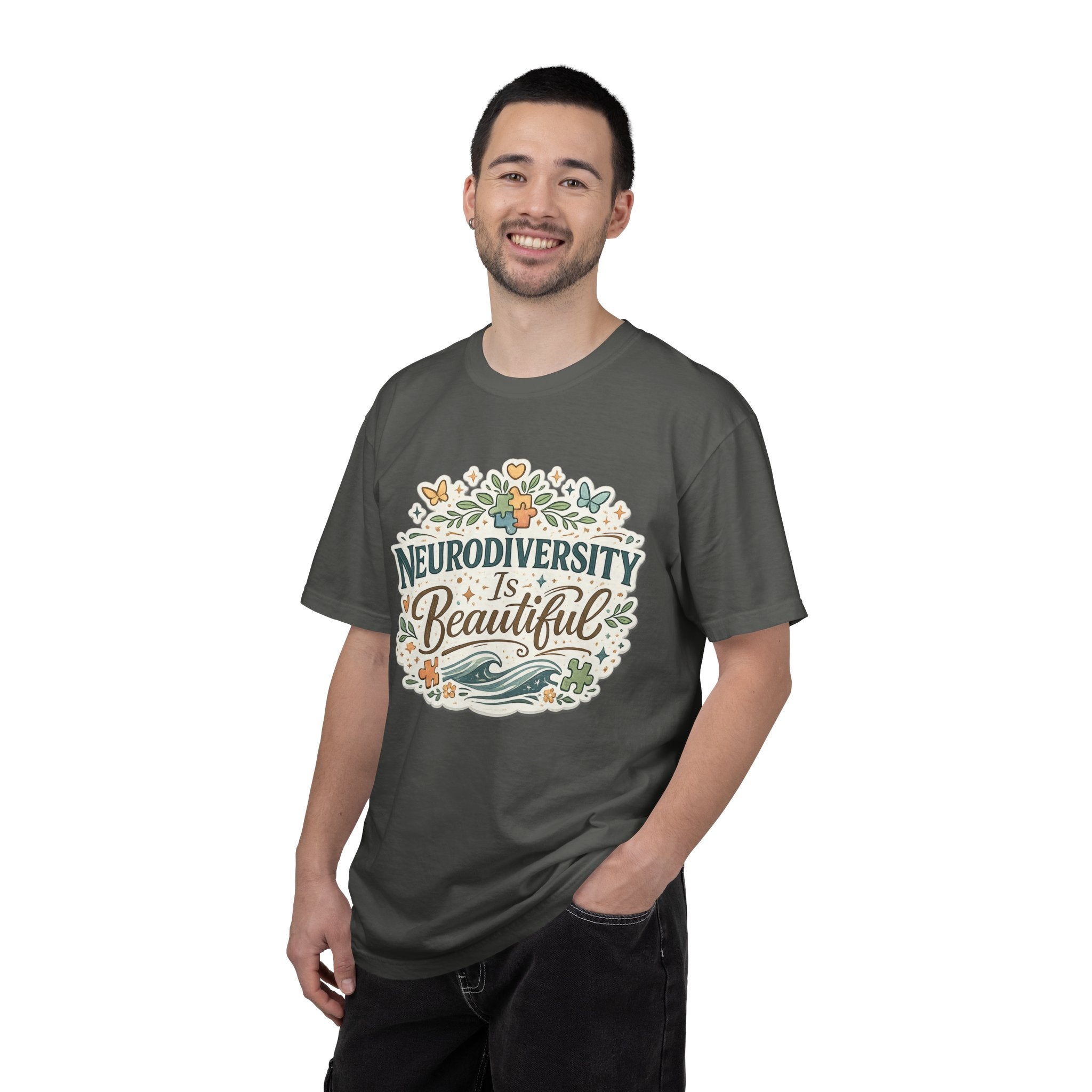 Neurodiversity Is Beautiful T-shirt | Floral Wave Awareness Tee