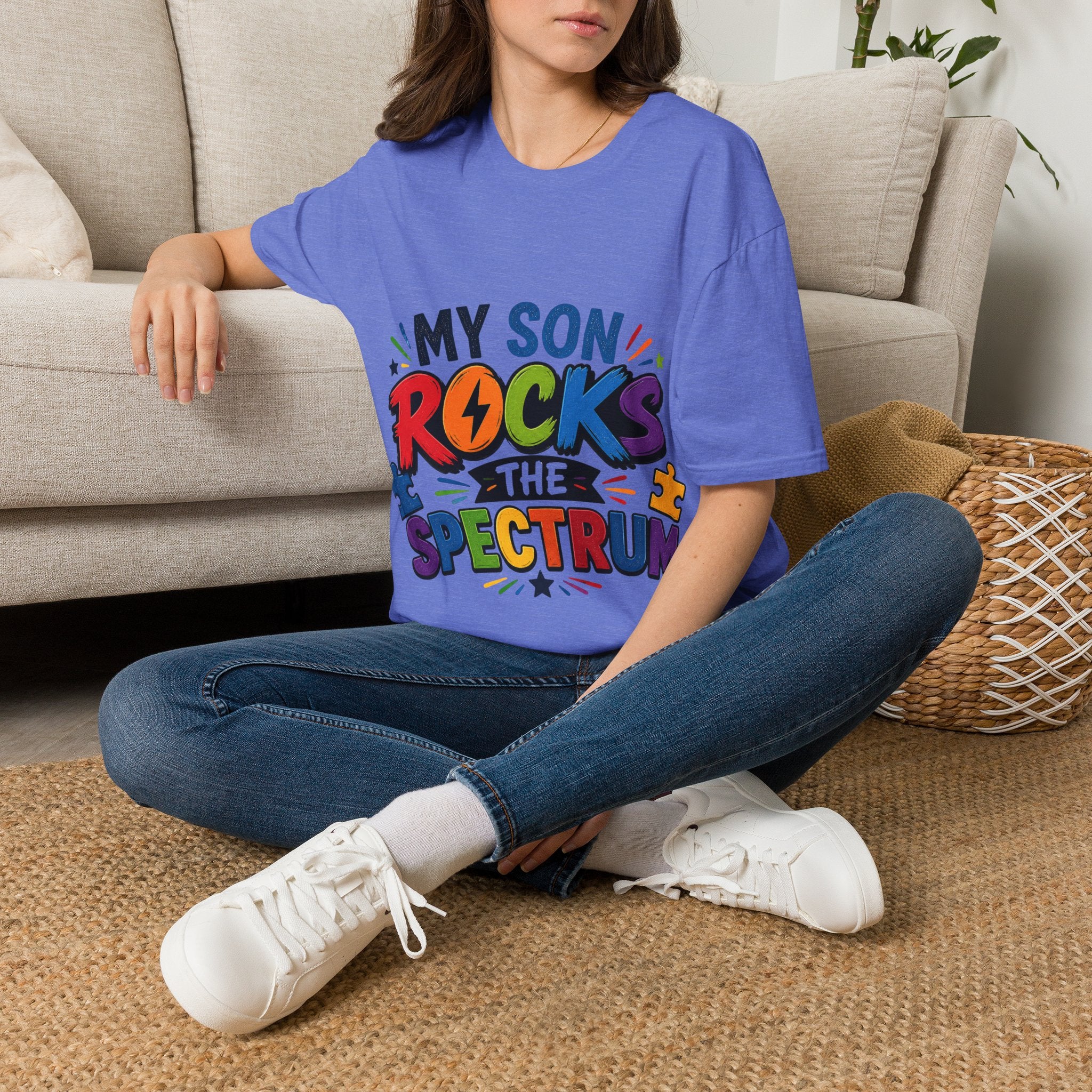 My Son Rocks the Spectrum Shirt, Autism Mom Shirt, Proud Autism Parent Tee, Autism Acceptance T-Shirt, Special Needs Mom Apparel