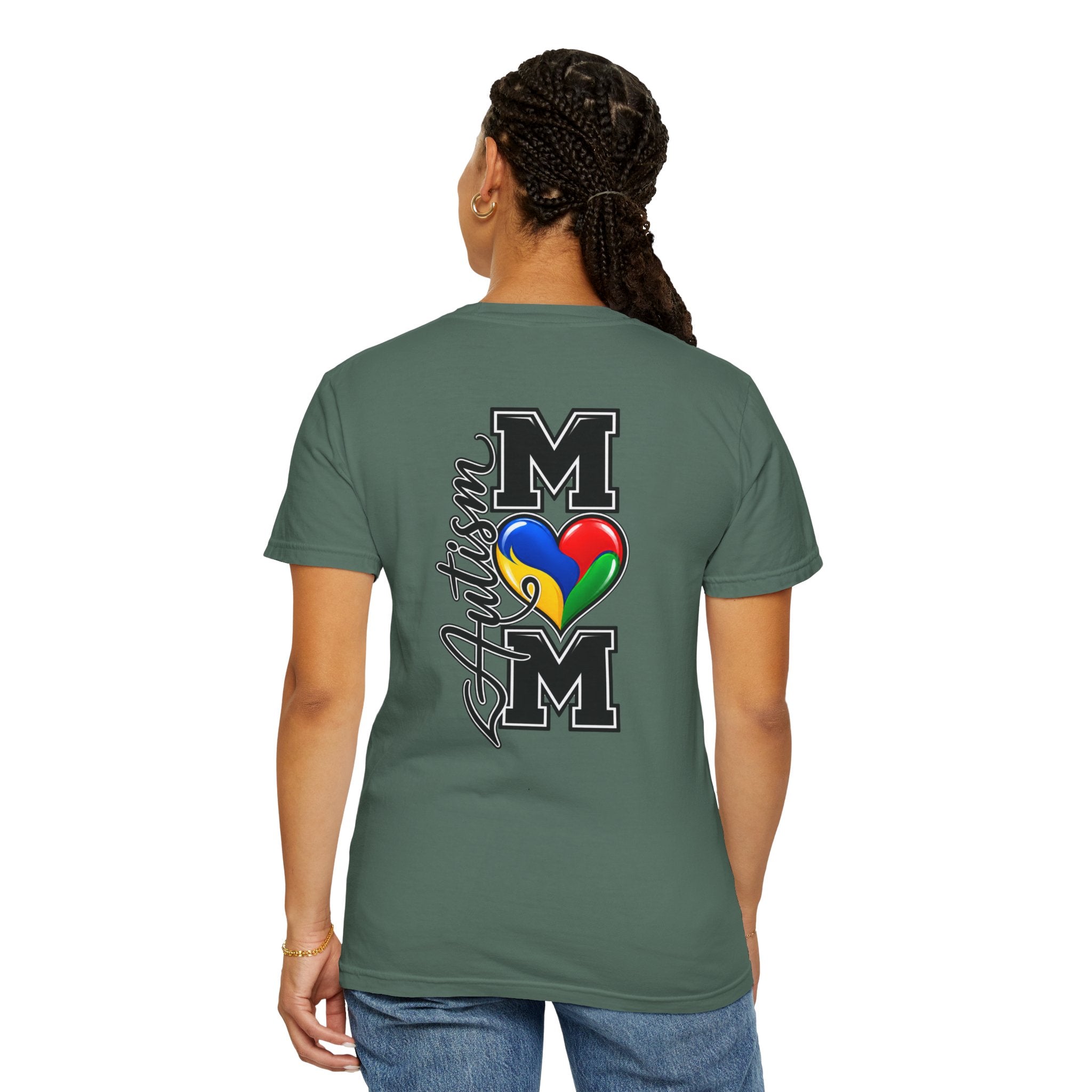 Autism Mom T-Shirt, Letter M Puzzle Heart Shirt, Autism Awareness Mom Tee, Autism Acceptance Gift, Neurodiversity Family Apparel