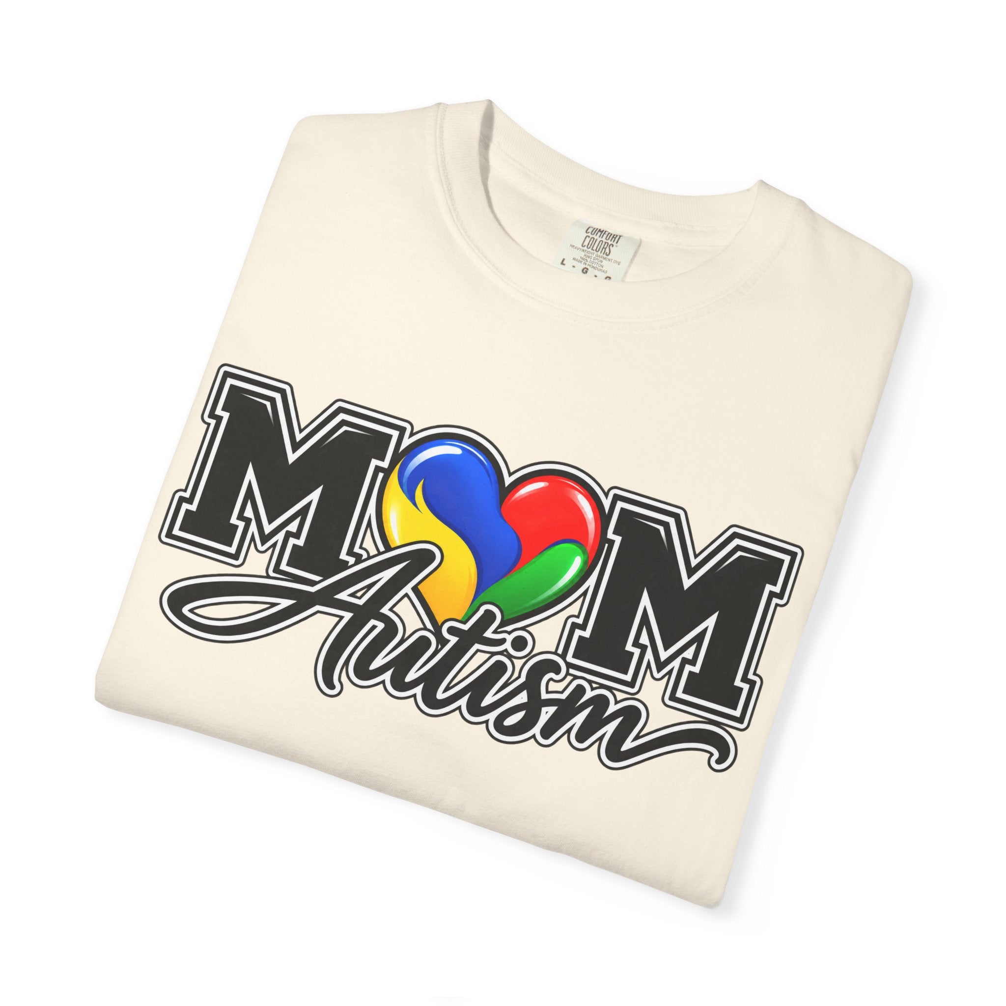 Mom Autism Heart T-Shirt, Autism Awareness Mom Tee, Autism Mom Gift Shirt, Autism Acceptance Family Apparel, Neurodiversity Gift