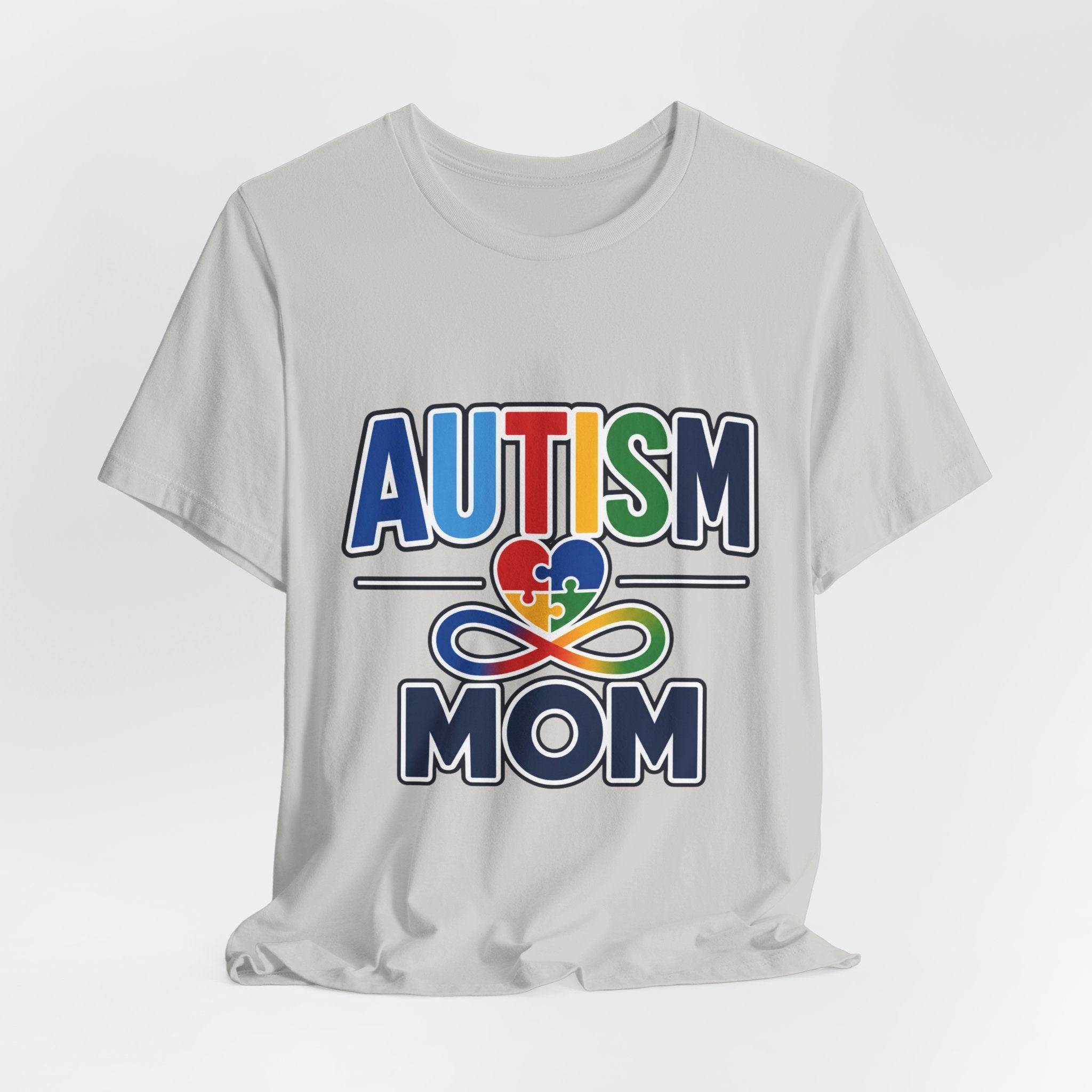 Autism Mom Shirt | Rainbow Puzzle Heart Infinity T-Shirt | Proud Autism Mom Tee | Autism Awareness & Acceptance Gift for Mothers