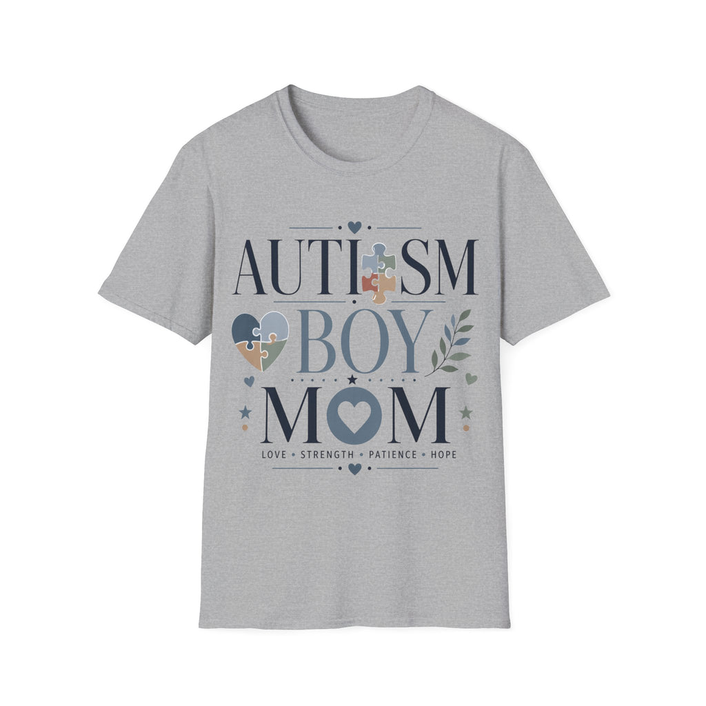 Autism Boy Mom Shirt | Proud Autism Mom T-Shirt | Puzzle Heart Infinity Design | Autism Awareness & Acceptance Gift | Special Needs Mom Apparel