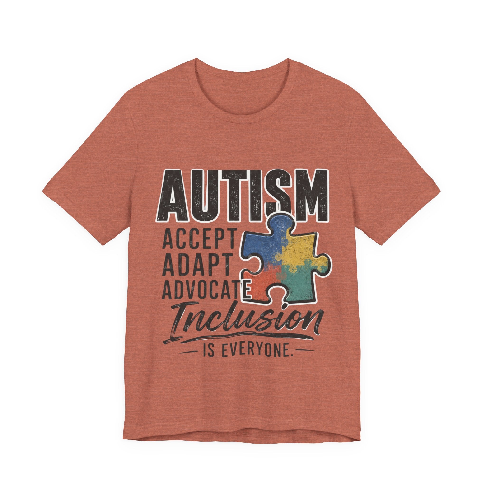 Autism Acceptance Shirt Inclusion Advocate T Shirt Puzzle Piece Tee Neurodiversity Awareness Special Needs Support Unisex Gift