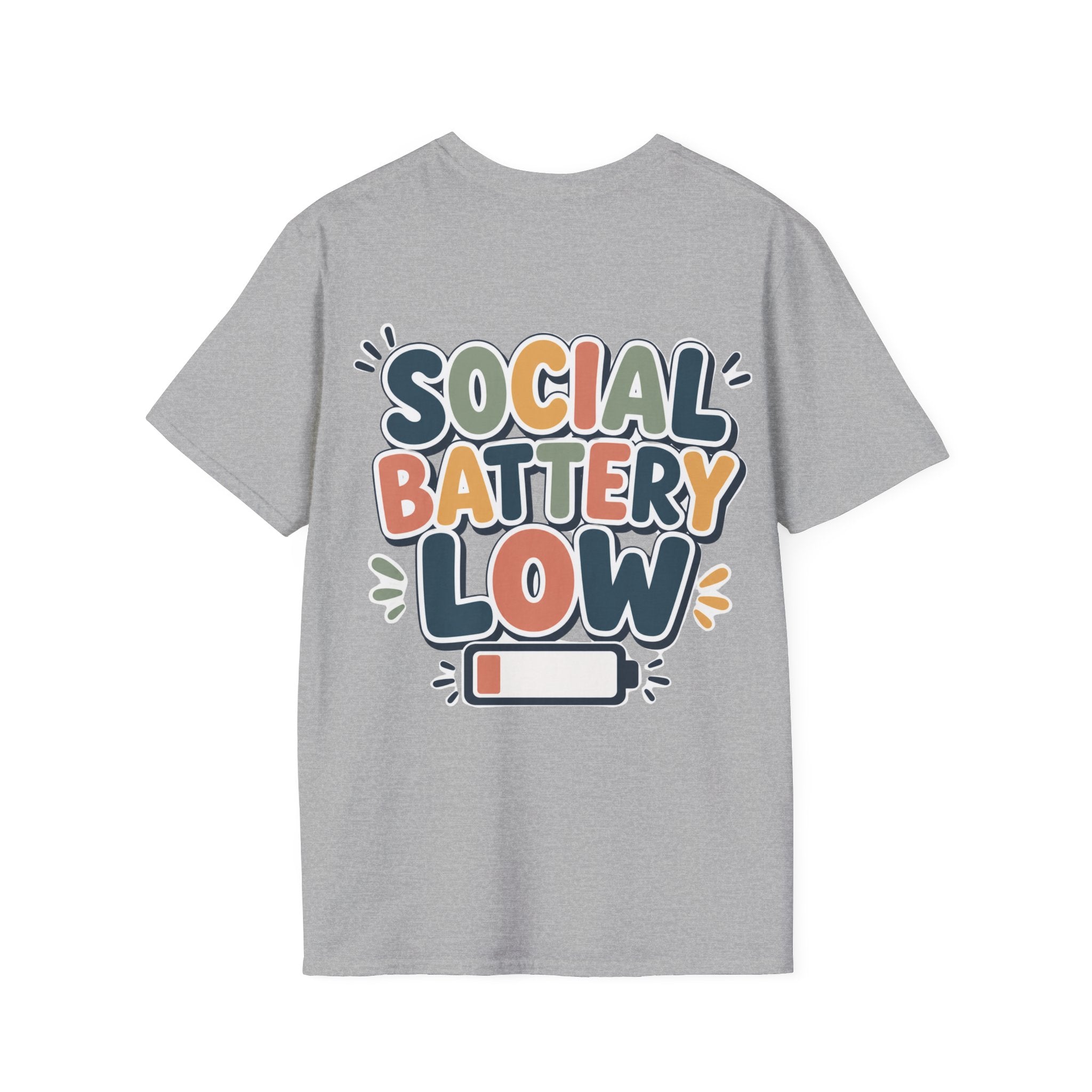 Social Battery Low Shirt | Introvert Tee | Funny Social Anxiety Shirt | Neurodivergent Apparel | ADHD Autism Mental Health Gift