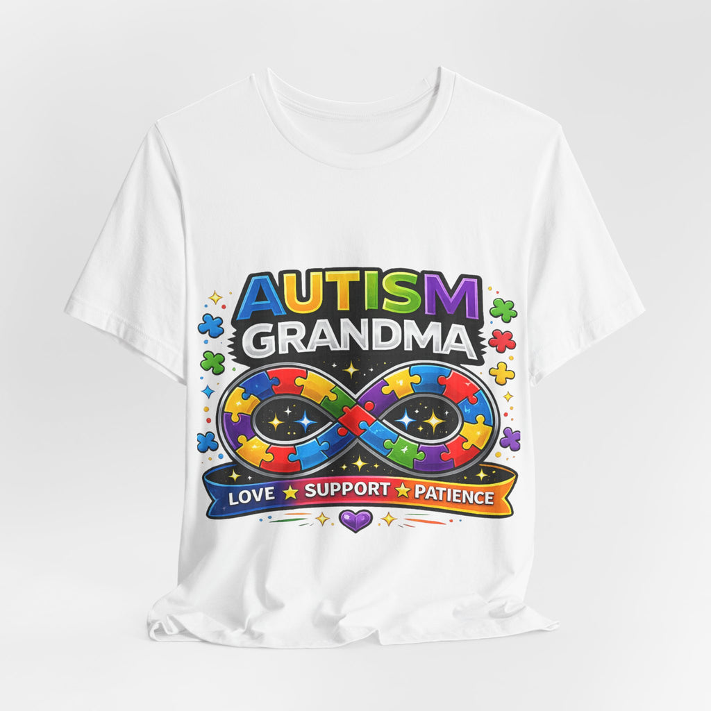 Autism Grandma Shirt | Proud Autism Grandma Tee | Infinity Puzzle Ribbon T-Shirt | Love Support Patience Gift | Autism Awareness Apparel