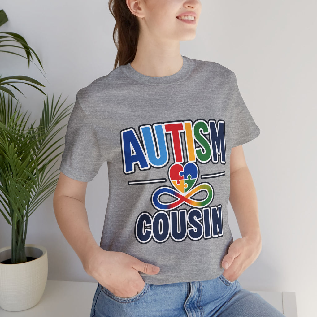 Autism Cousin Shirt | Proud Autism Cousin T-Shirt | Puzzle Heart Infinity Design | Autism Awareness & Acceptance Gift | Special Needs Family Apparel Tee