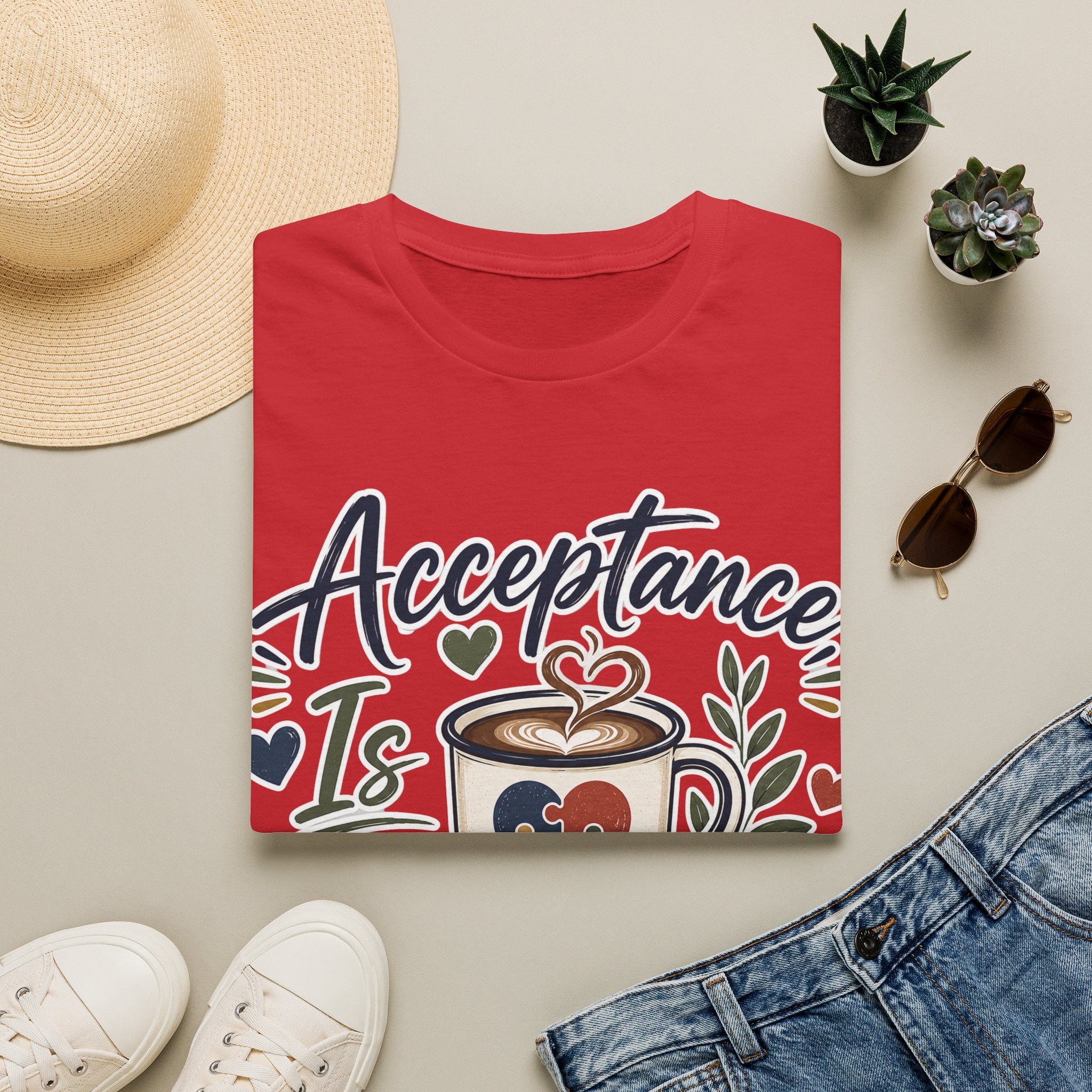 Acceptance Is Always Brewing Shirt | Coffee Lover T-Shirt | Autism Acceptance Tee | Inclusive Graphic Shirt | Barista Gift