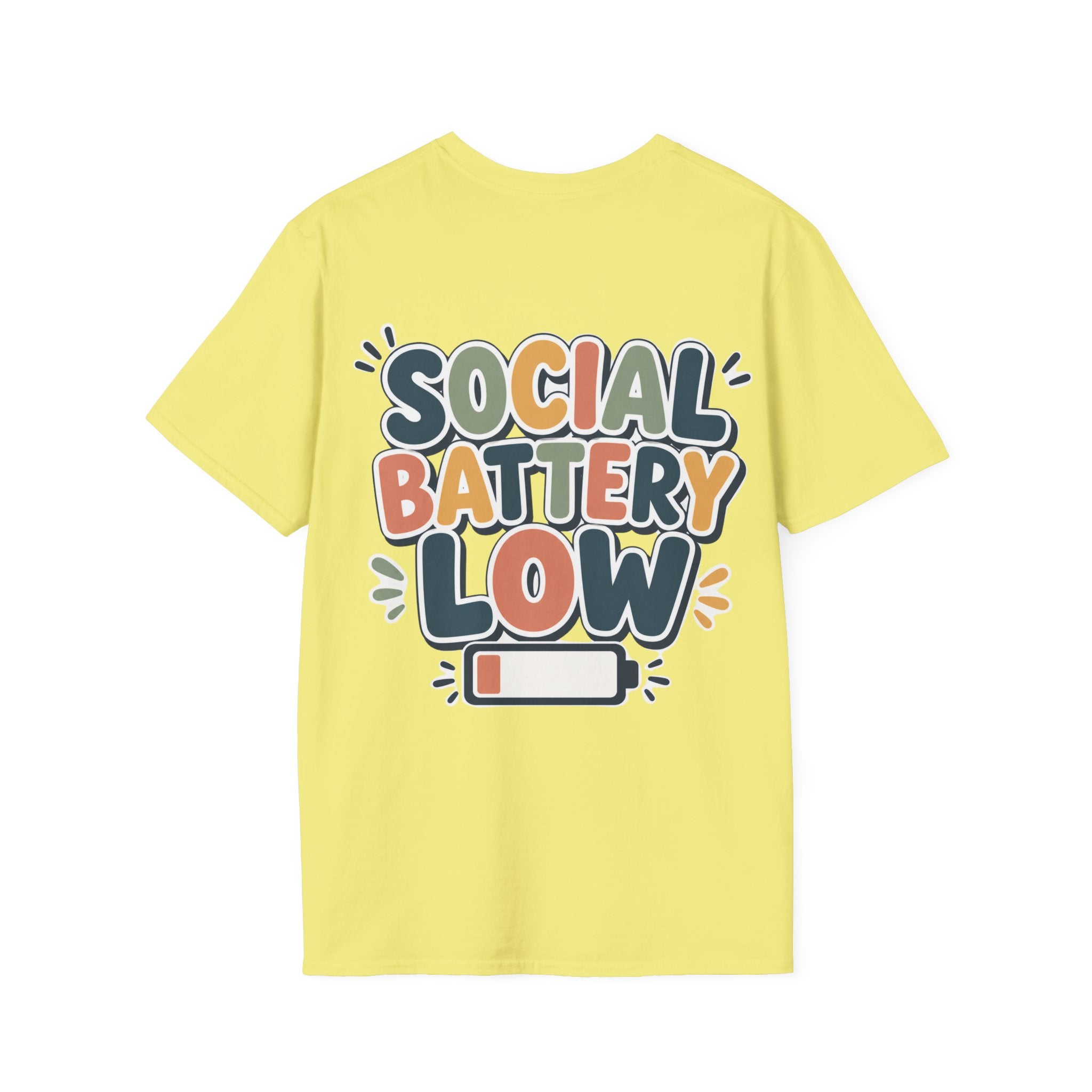 Social Battery Low Shirt | Introvert Tee | Funny Social Anxiety Shirt | Neurodivergent Apparel | ADHD Autism Mental Health Gift