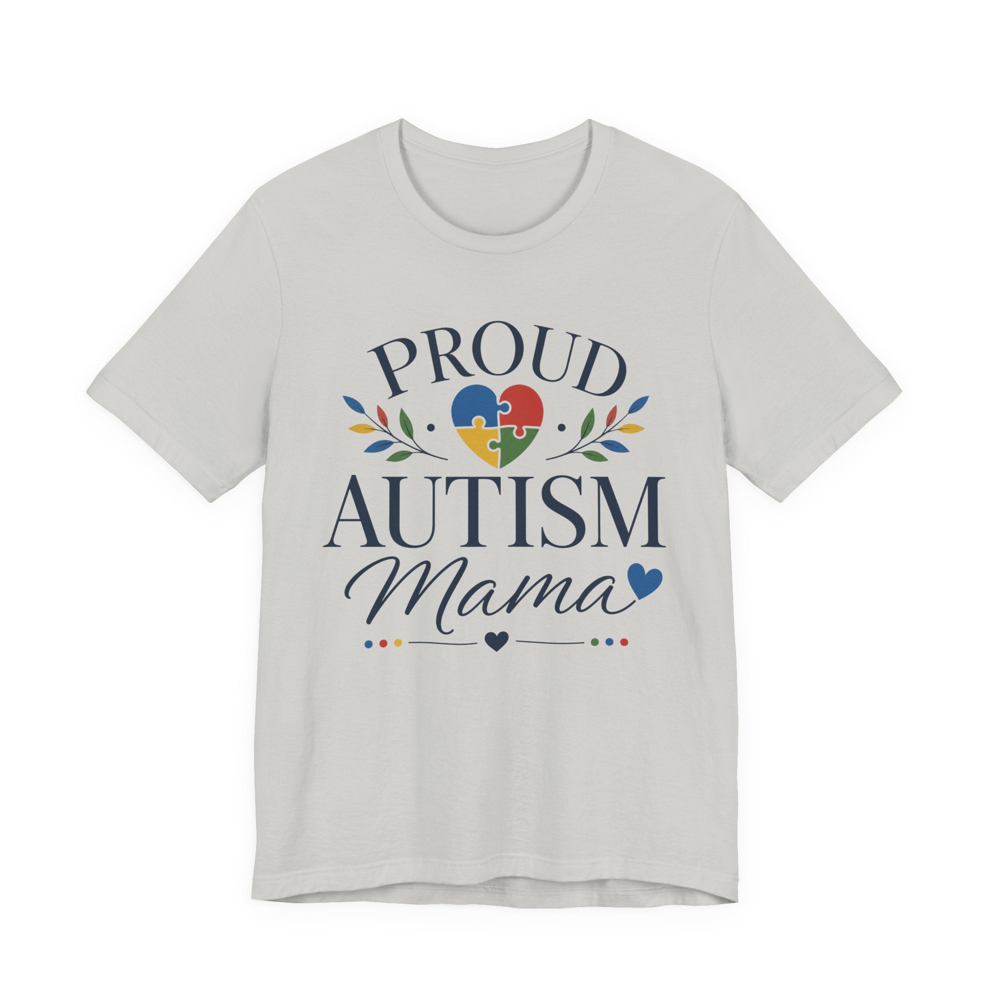 Proud Autism Mama T-Shirt | Puzzle Heart Mom Tee