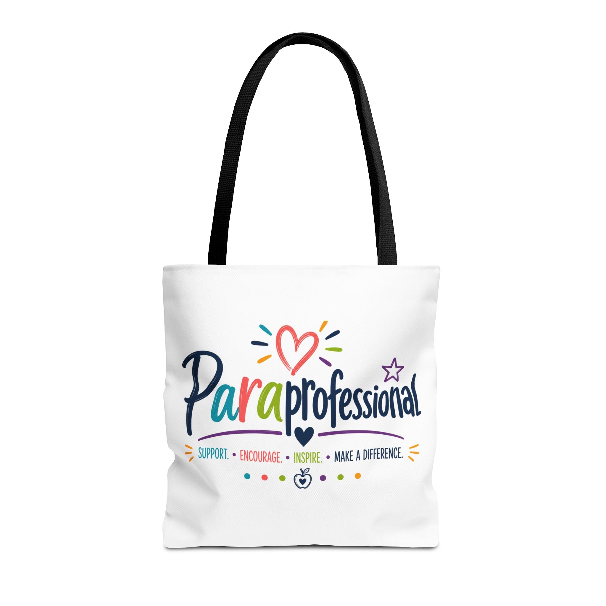 Paraprofessional Heart Logo Tote Bag | School Staff Appreciation