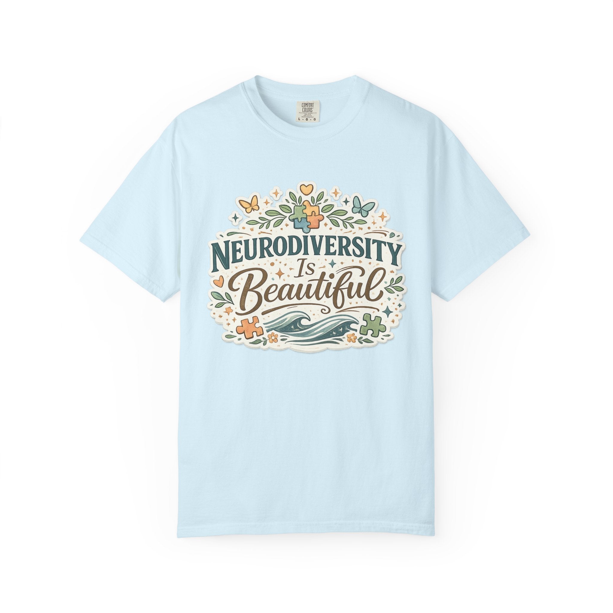 Neurodiversity Is Beautiful T-shirt | Floral Wave Awareness Tee