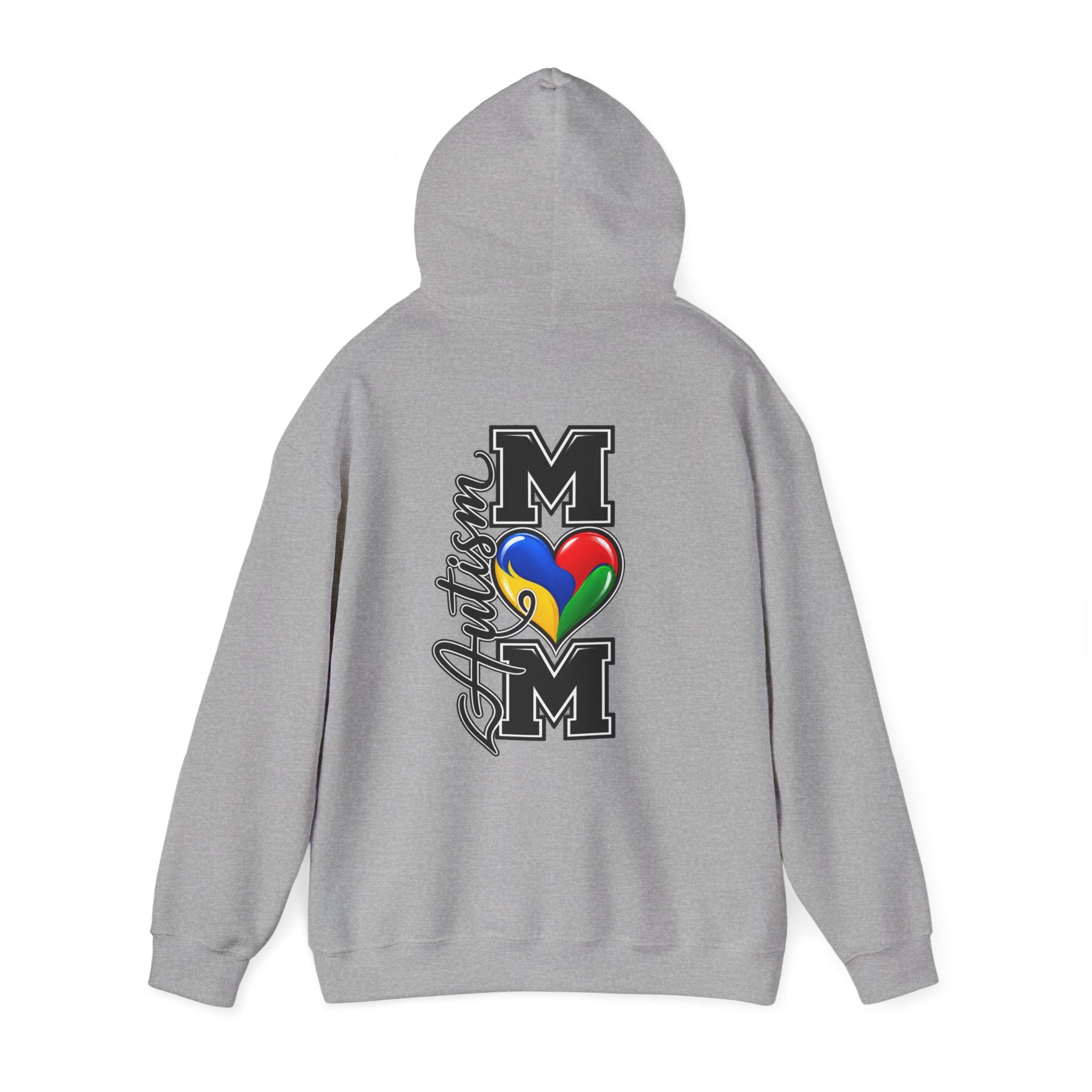 Autism Heart M Varsity Hoodie, Autism Awareness Sweatshirt, Autism Mom Gift Crewneck, Autism Acceptance Family Apparel