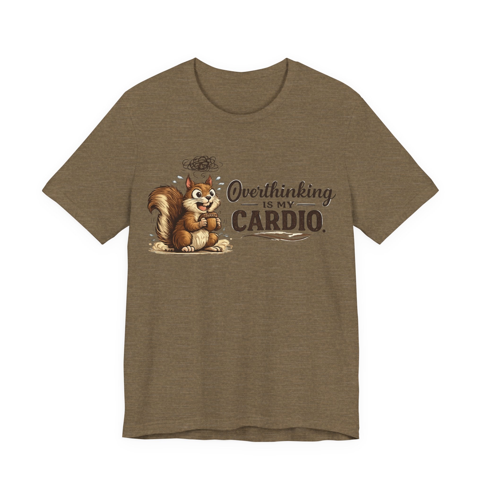 Overthinking Is My Cardio Shirt Funny Anxiety T Shirt ADHD Overthinking Tee Squirrel Graphic Mental Health Gift Neurodivergent Apparel