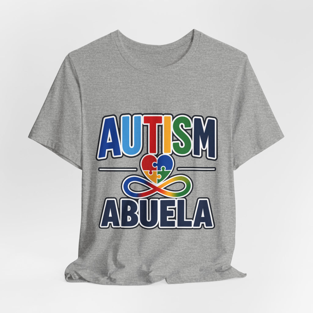 Autism Abuela Shirt | Spanish Autism Grandma T-Shirt | Puzzle Heart Infinity Design | Autism Awareness & Acceptance Gift