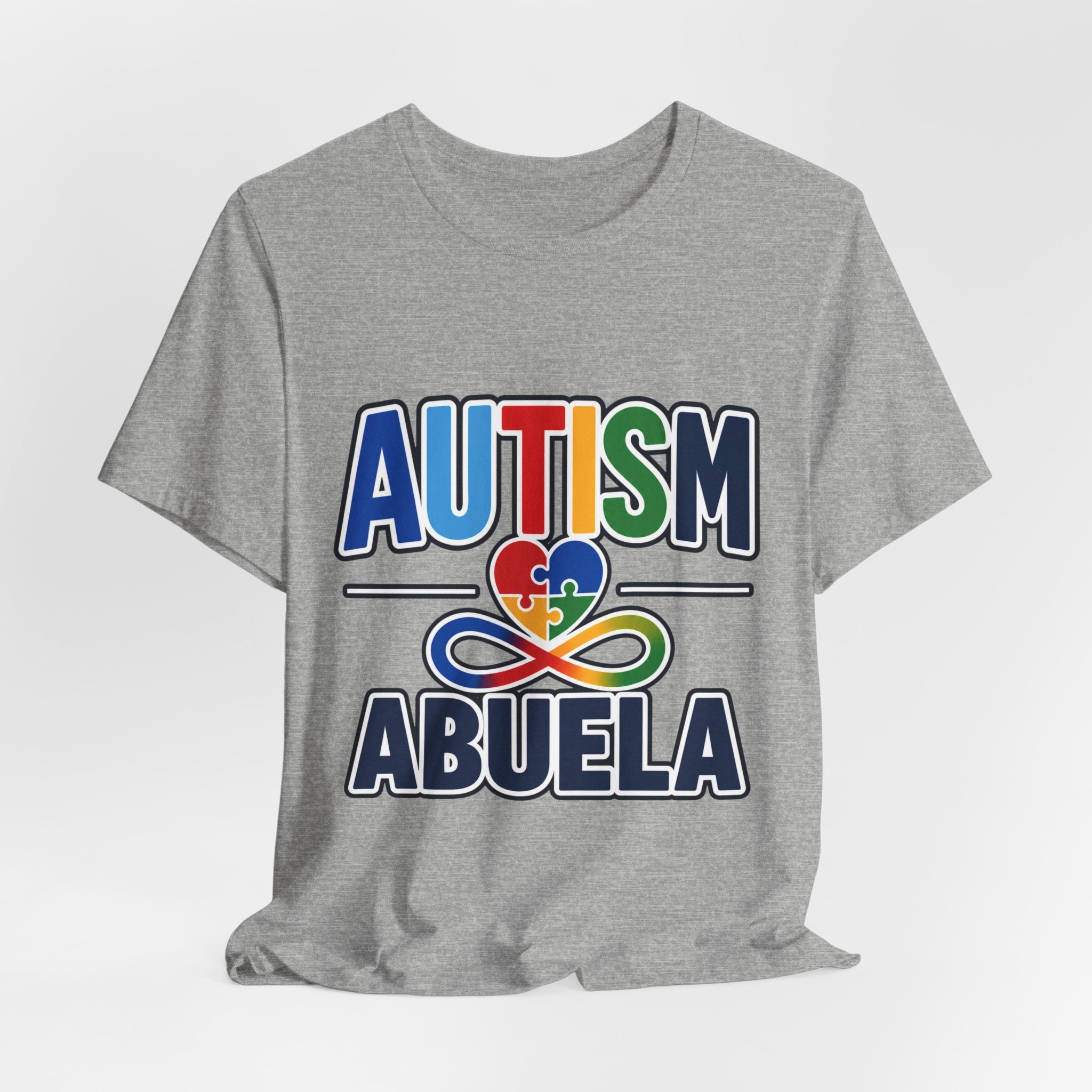 Autism Abuela Shirt | Spanish Autism Grandma T-Shirt | Puzzle Heart Infinity Design | Autism Awareness & Acceptance Gift
