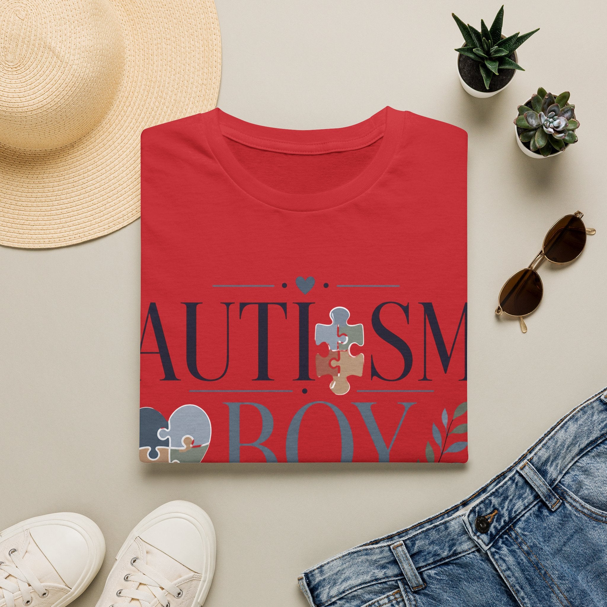 Autism Boy Mom Shirt | Proud Autism Mom T-Shirt | Puzzle Heart Infinity Design | Autism Awareness & Acceptance Gift | Special Needs Mom Apparel
