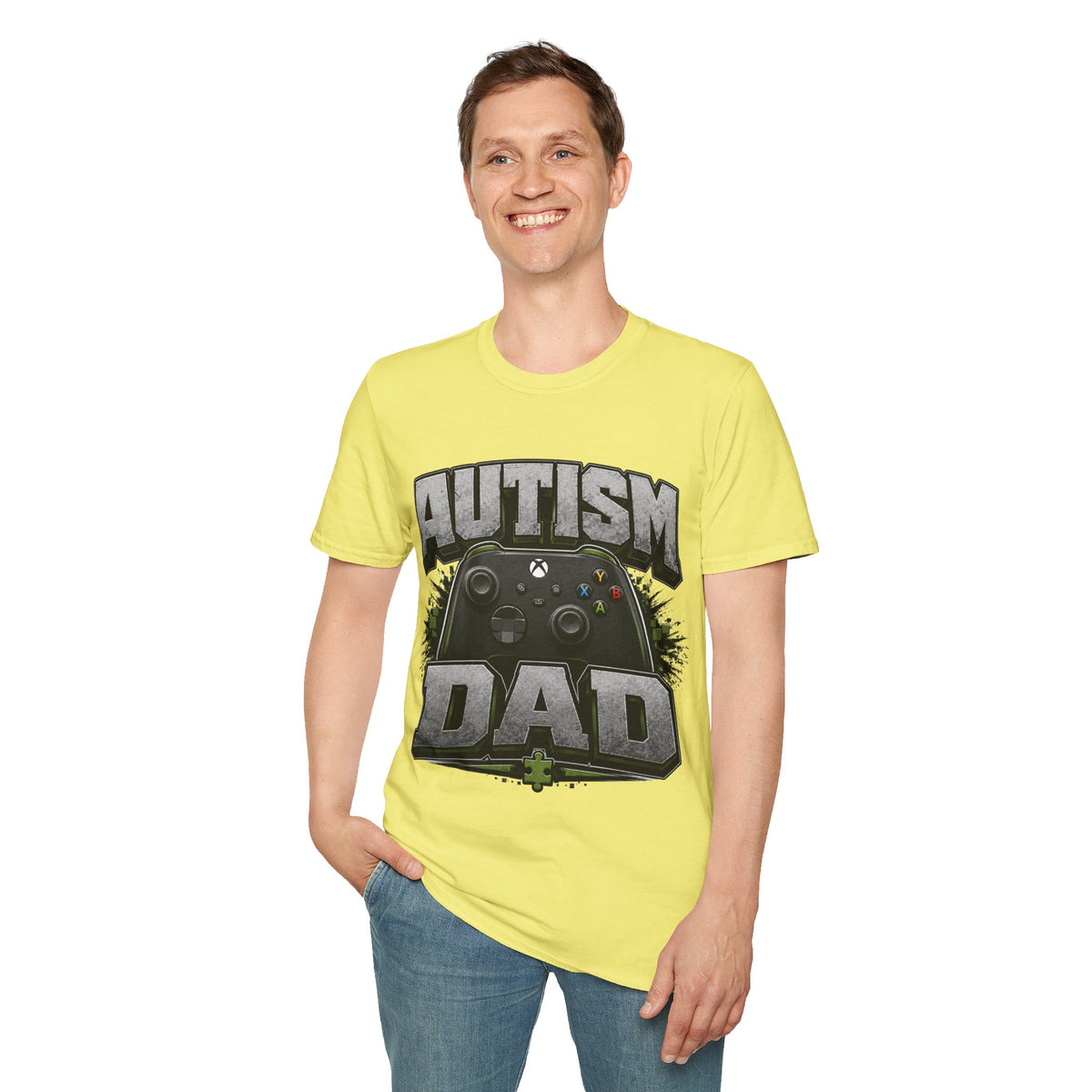 Autism Dad T-Shirt | Video Game Controller Awareness Tee